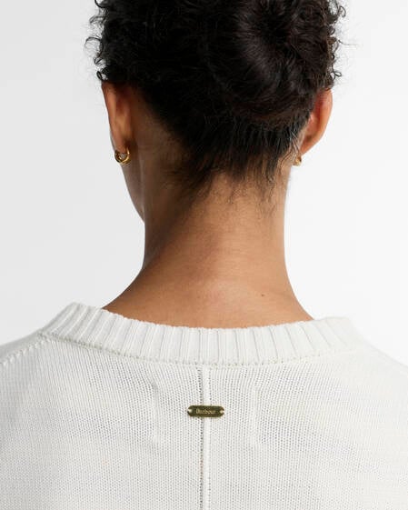 Barbour Pullover Harling Rundhalsausschnitt Ecru