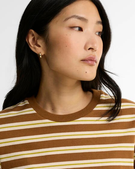 Maplewood Striped Long-Sleeved T-Shirt Tan/Birch