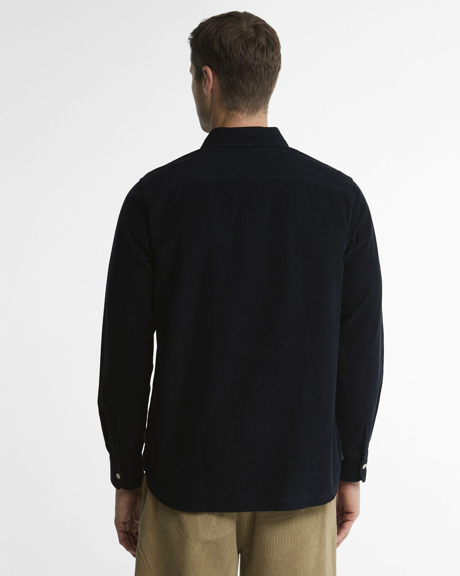 Cord Authentic-Fit Long-Sleeved Shirt Dark Navy