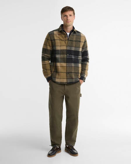 Woodlane Brushed Check Overshirt Birchwood Dress Tartan