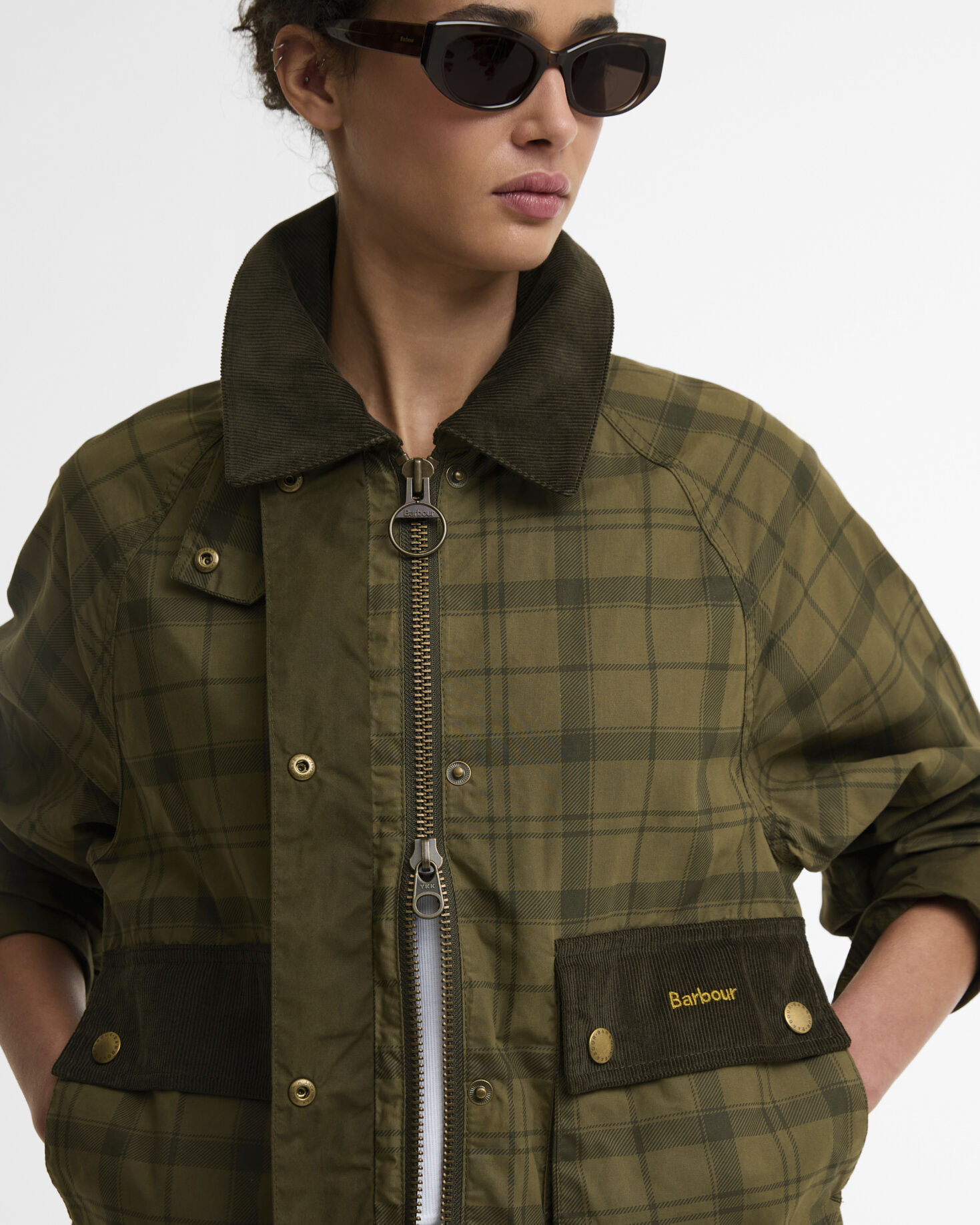 Buy Tartan Cropped Beadnell Casual Jacket for USD 430.00 | BARBOUR_US