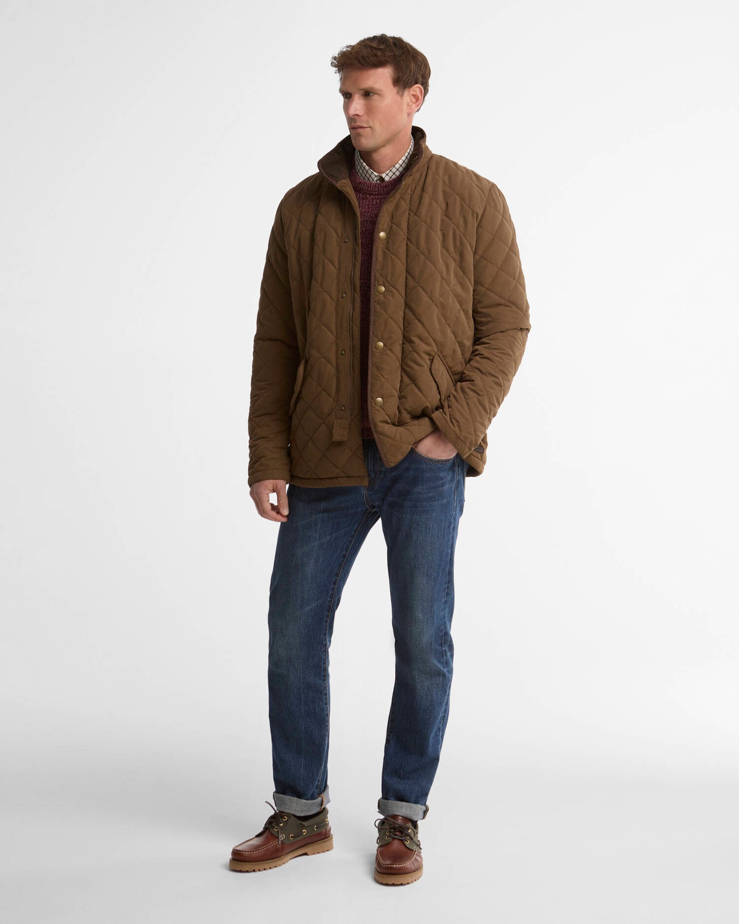 Shoverler Quilted Jacket Dk Sand image number 1