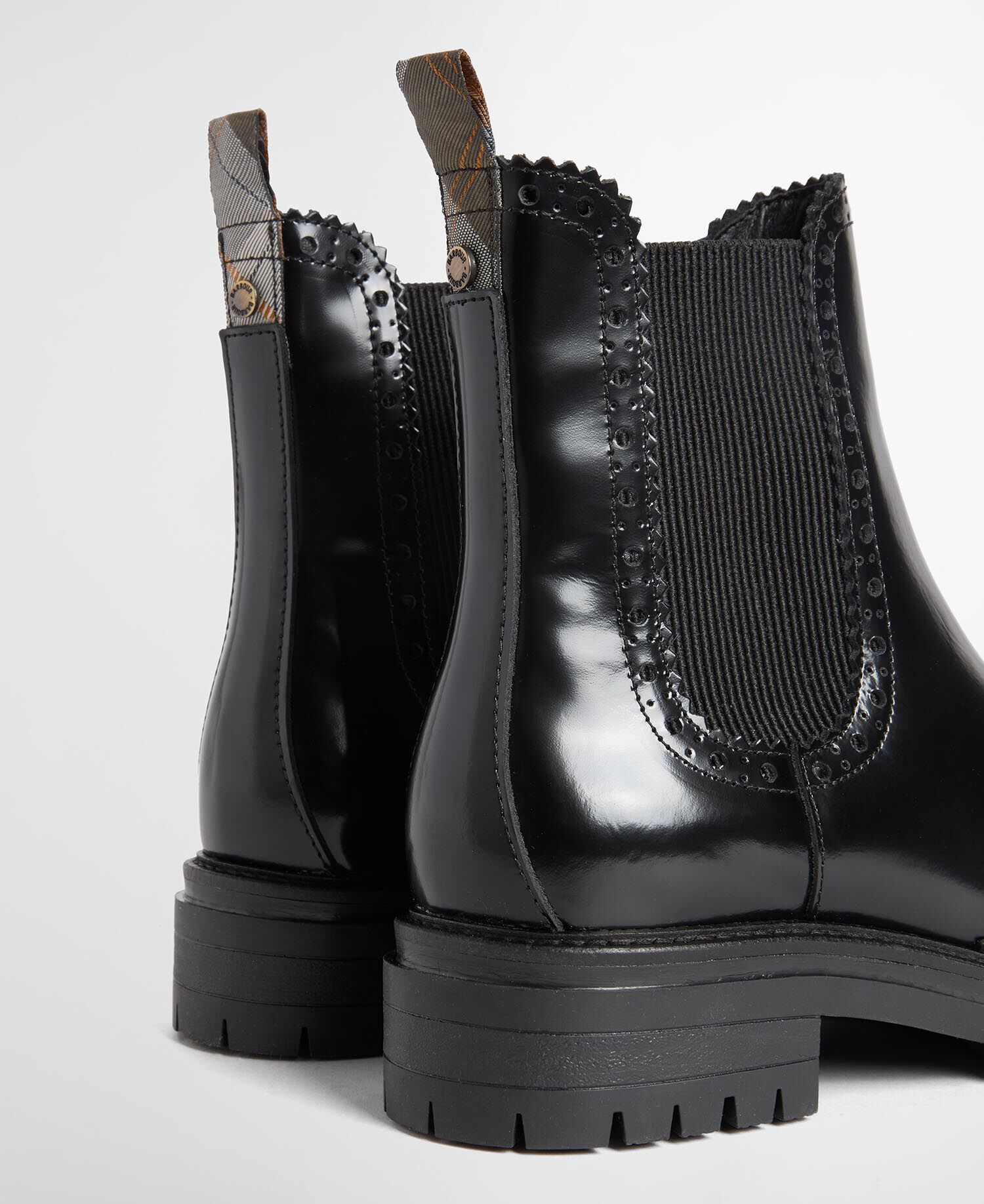 Fawne Patent Leather Chelsea Boots Black Glace
