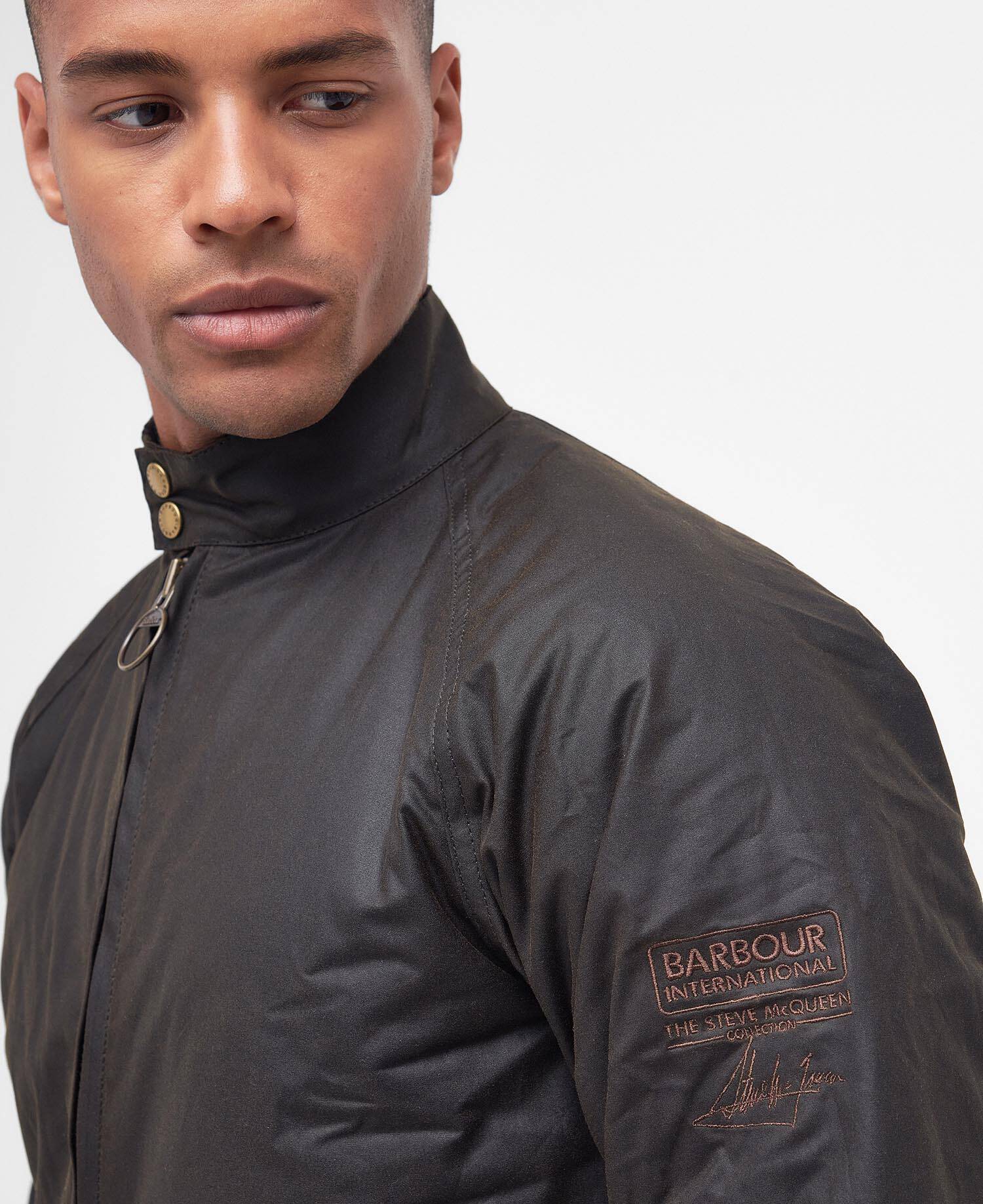 Merchant Waxed Jacket Olive image number 2