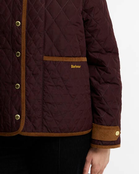 Ainsdale Patchwork Quilted Jacket Fig/Muted