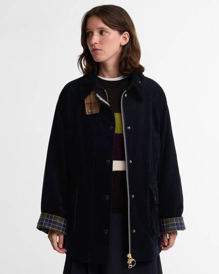 Giacca casual Beaufort a coste da donna Paul Smith Loves Barbour Dk Navy/Classic/Muted