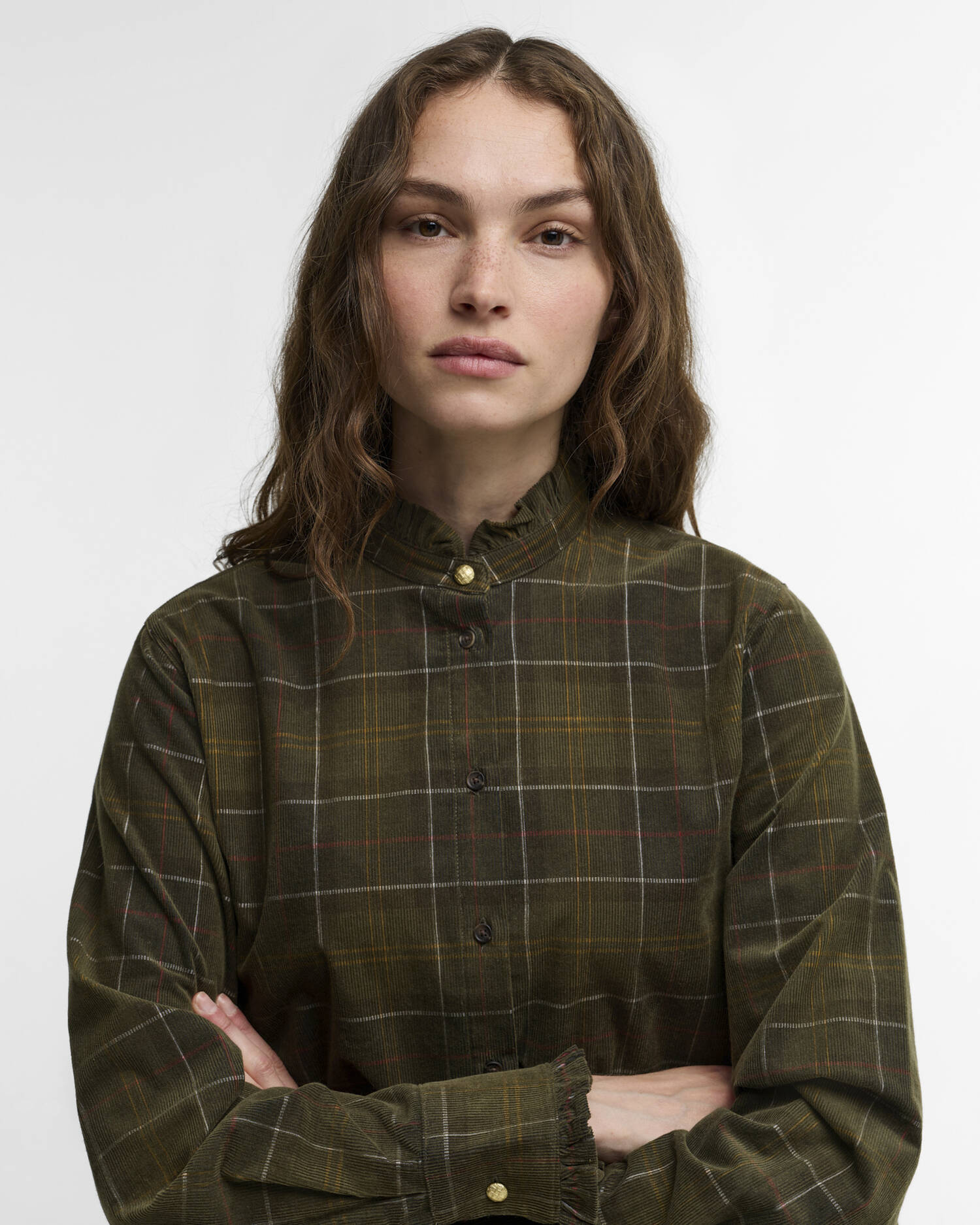 Barbour Hemd Shae Tartan Relaxed Fit Sage/Classic Tartan image number 3