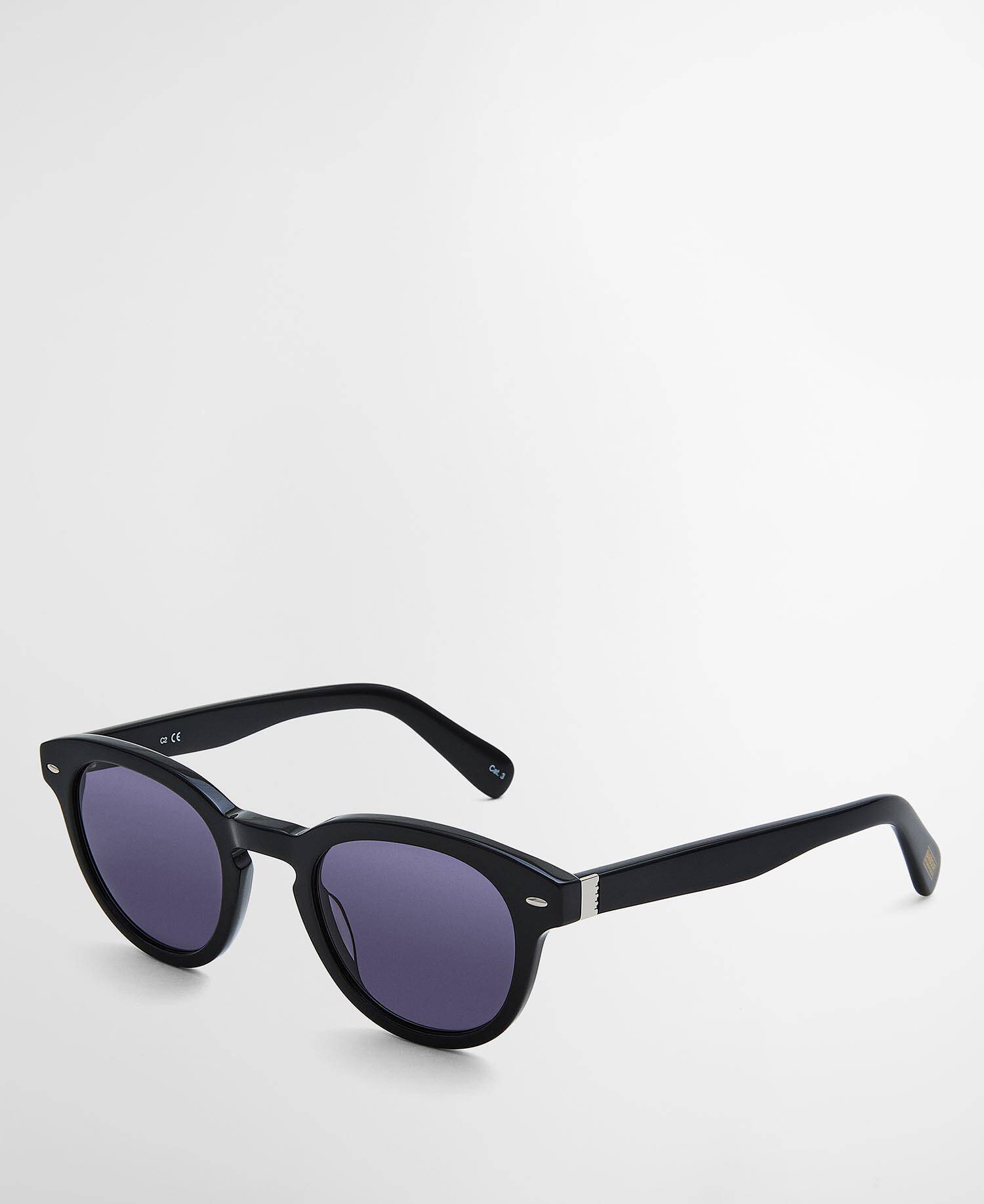 Classic Panto Sunglasses c2 Black image number 1
