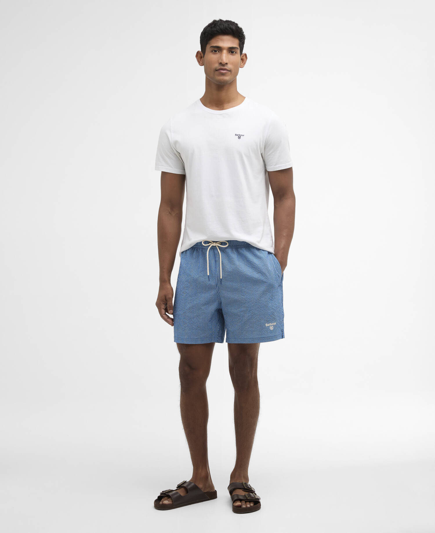 Somerset Pinstripe Swim Shorts Sailboat Blue image number 0