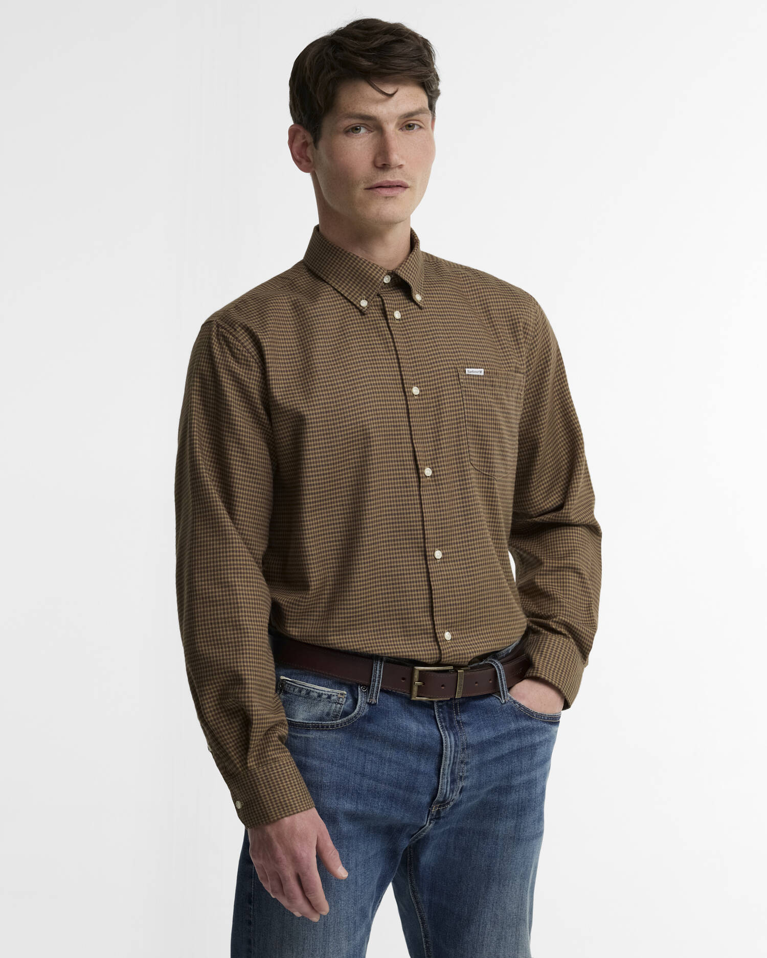 Barnard Thermo Weave Regular-Fit Shirt Olive image number 0