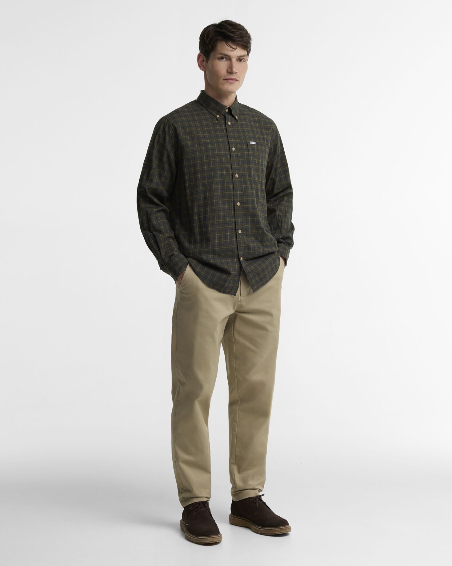 Bank Regular Long-Sleeved Shirt Olive