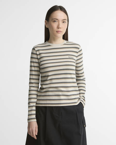 Marena Striped Long-Sleeved T-Shirt Sage Multi