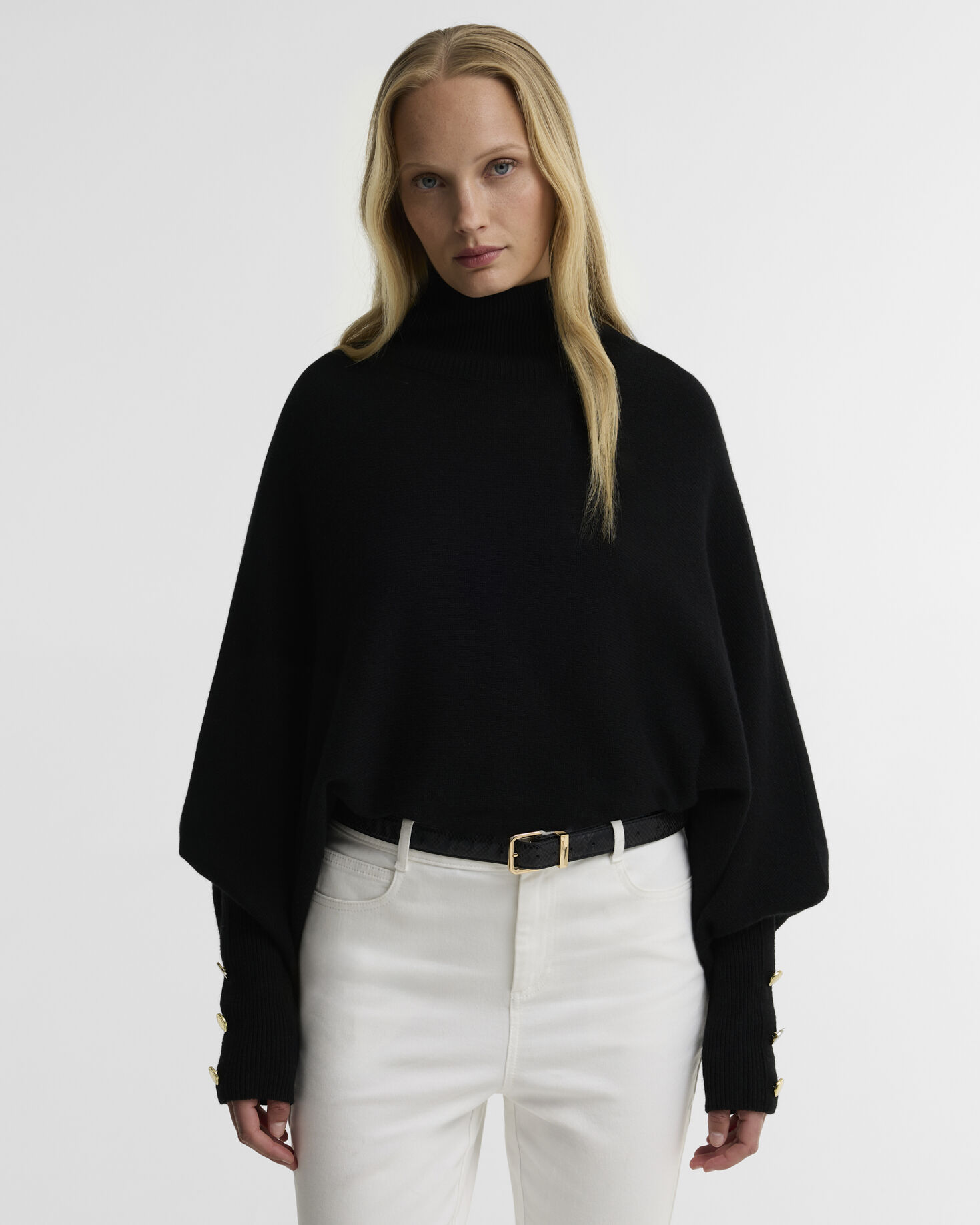 Lilah Wool-Blend Jumper Black