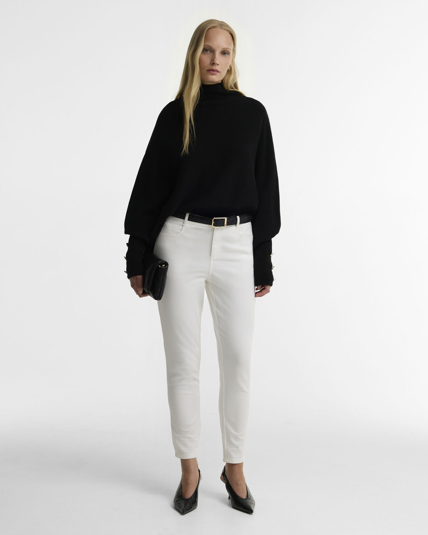 Lilah Wool-Blend Jumper Black