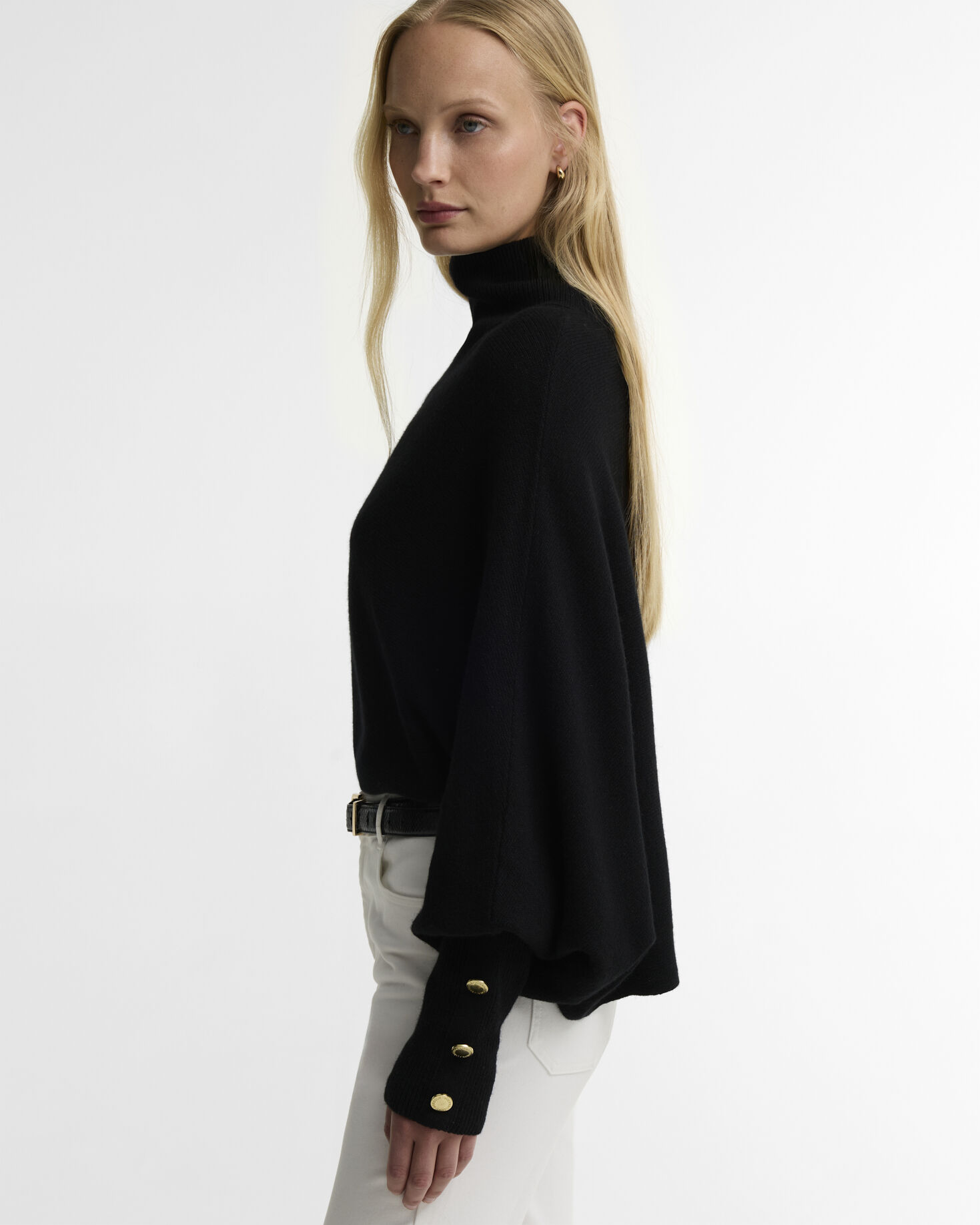 Lilah Wool-Blend Jumper Black