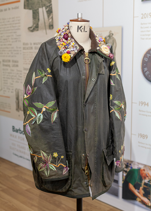 Isabel's floral Barbour jacket design