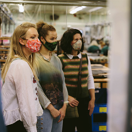 Barbour Re-loved X Vogue Competition finalists visit the Barbour factory in South Shields