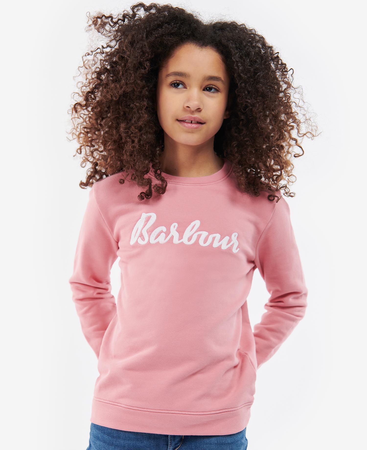 Barbour otterburn top sweatshirt pink