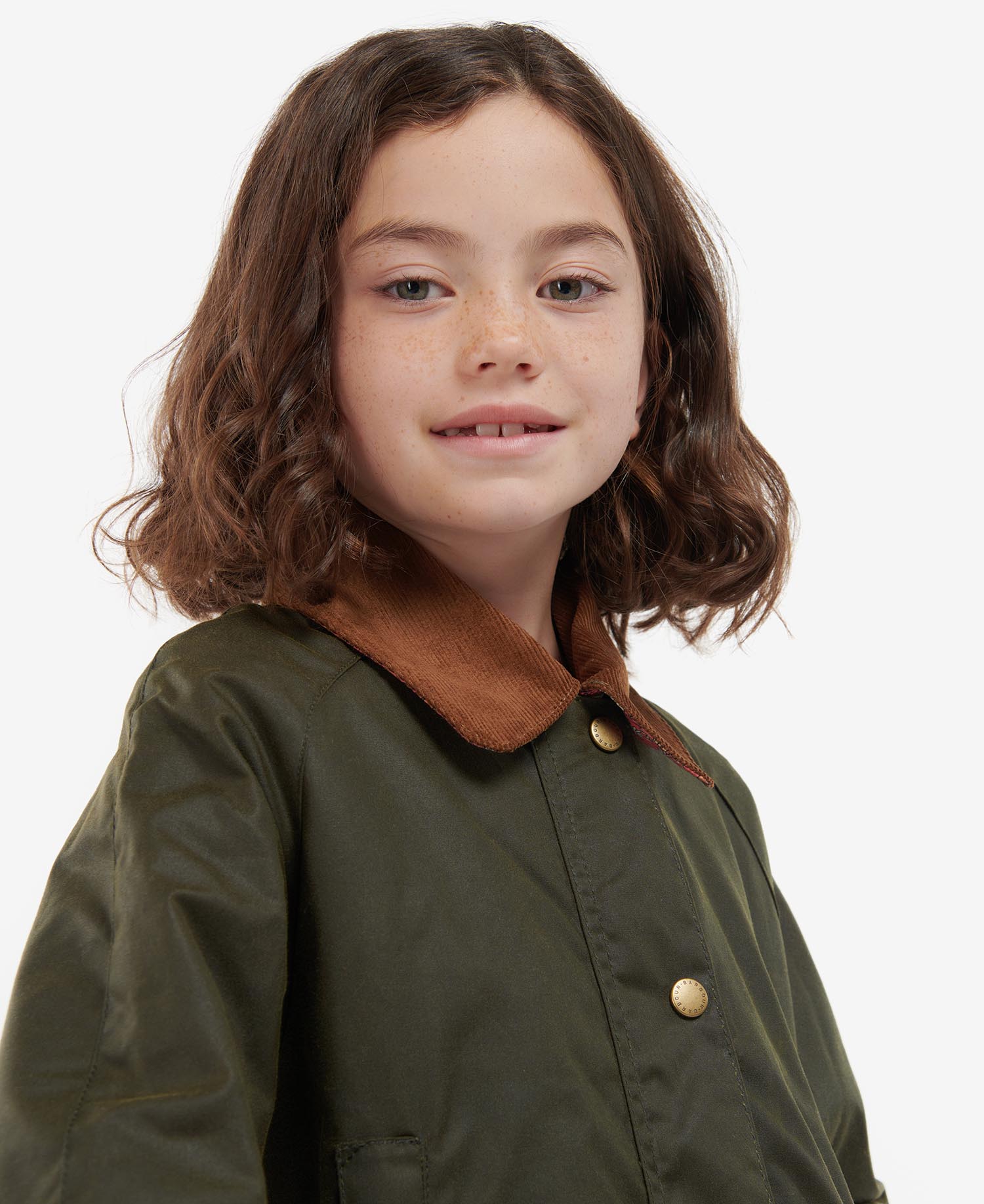 Barbour international clearance jacket kids Brown