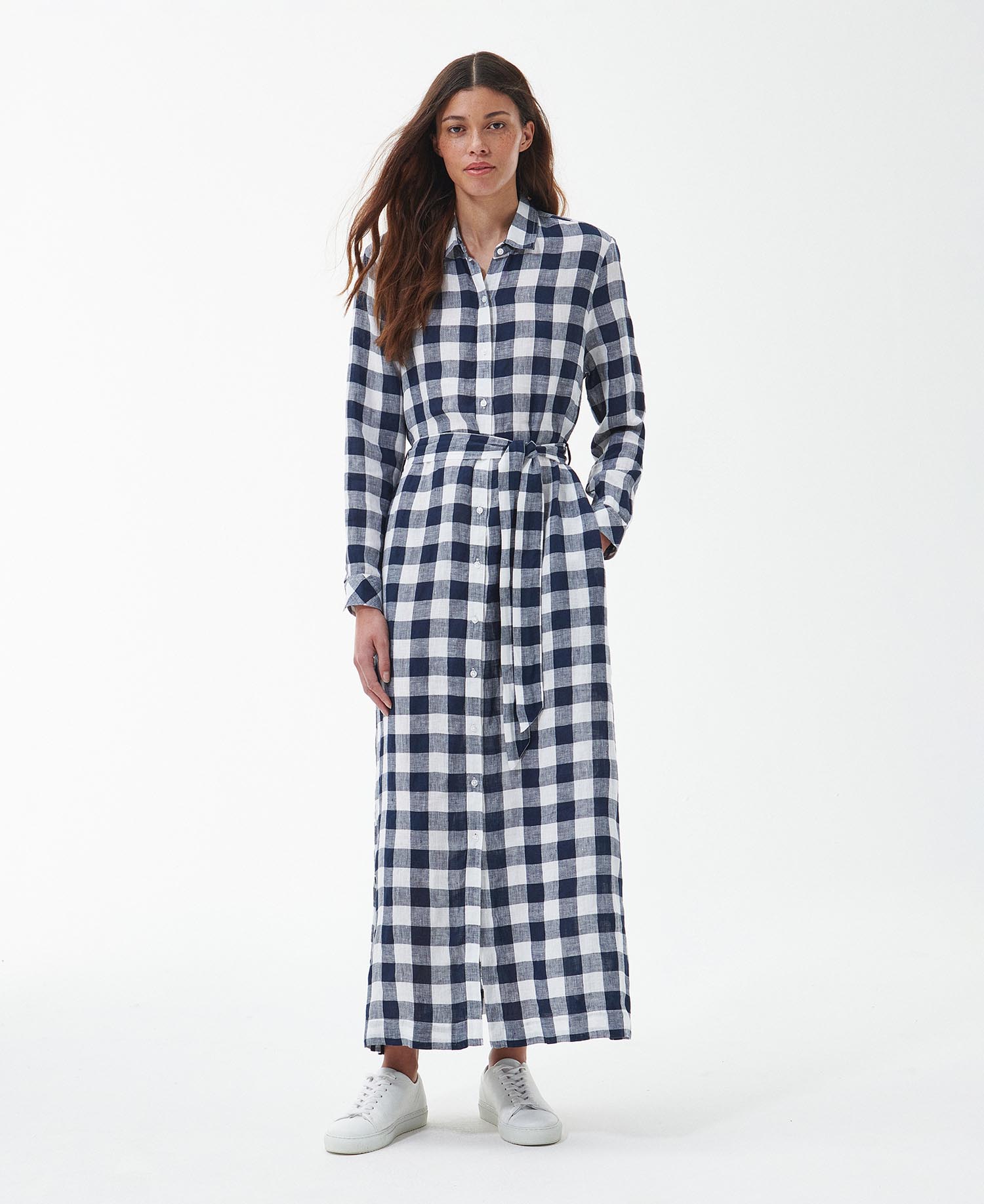 Barbour Women's Marine Checked Maxi Dress