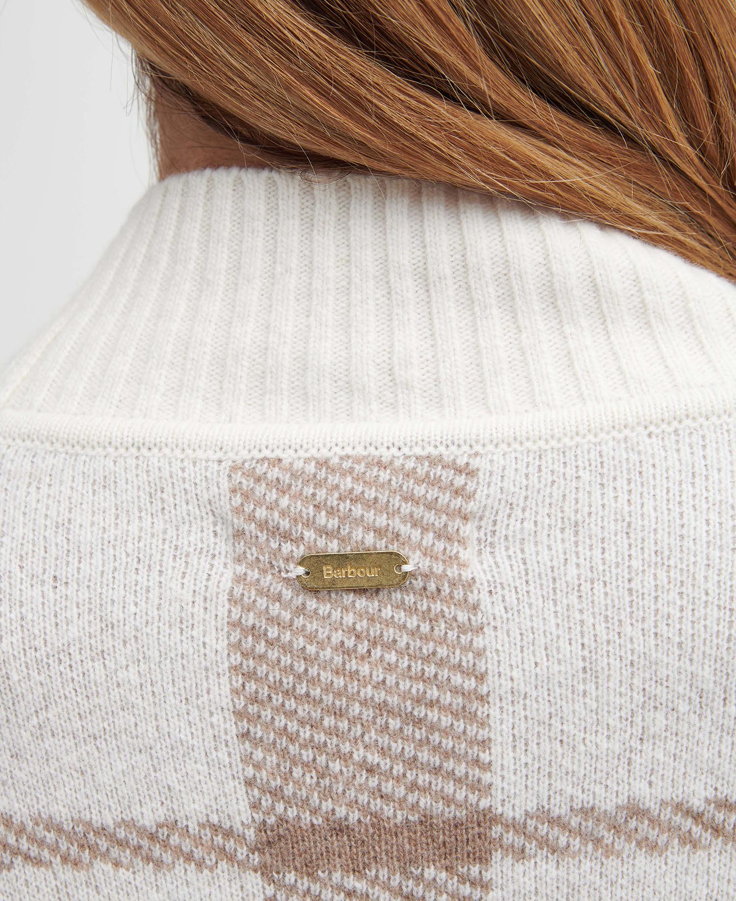 Shop the Barbour Deanna Tartan High Neck Jumper in White today. Barbour