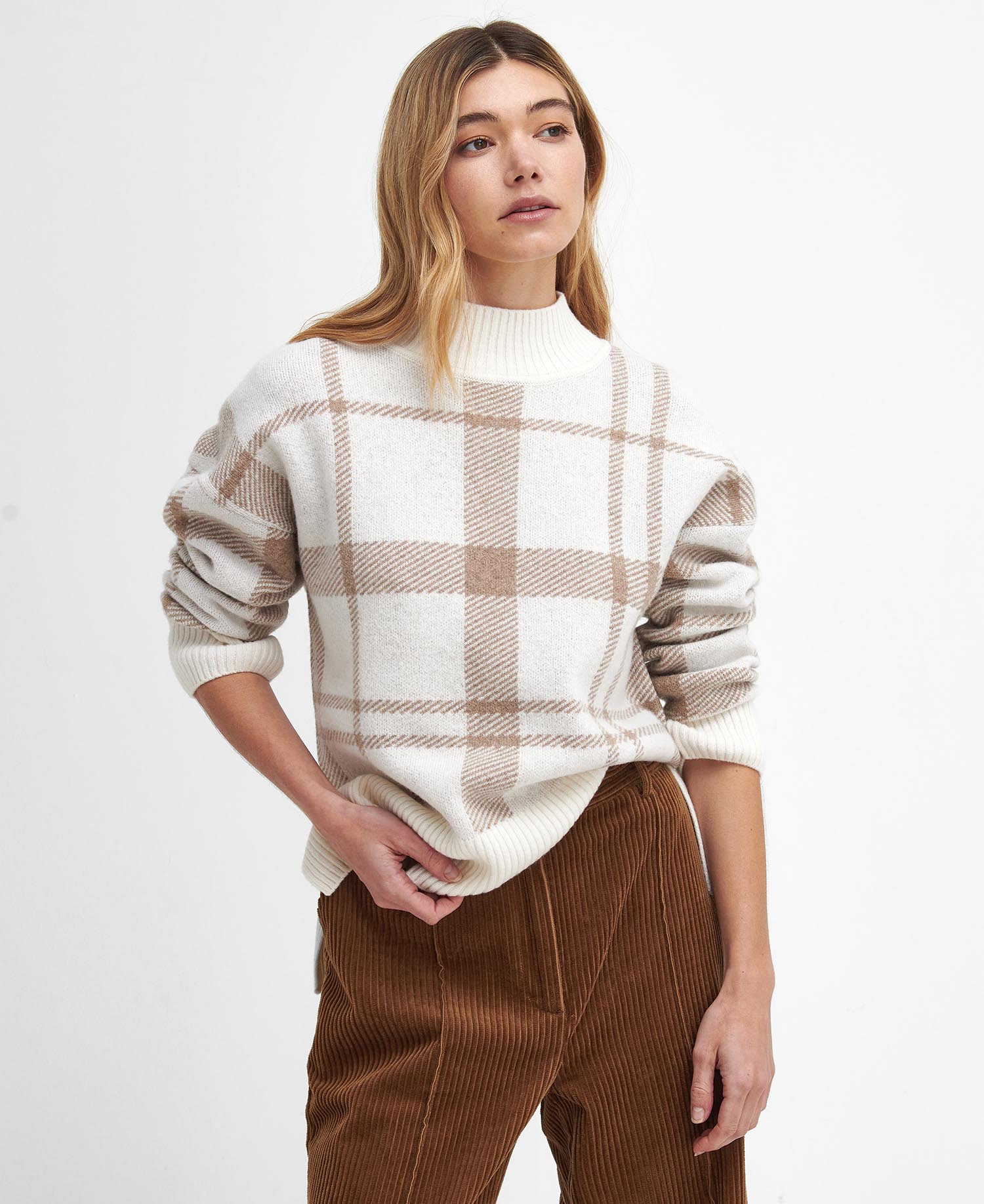 Barbour tartan jumper store