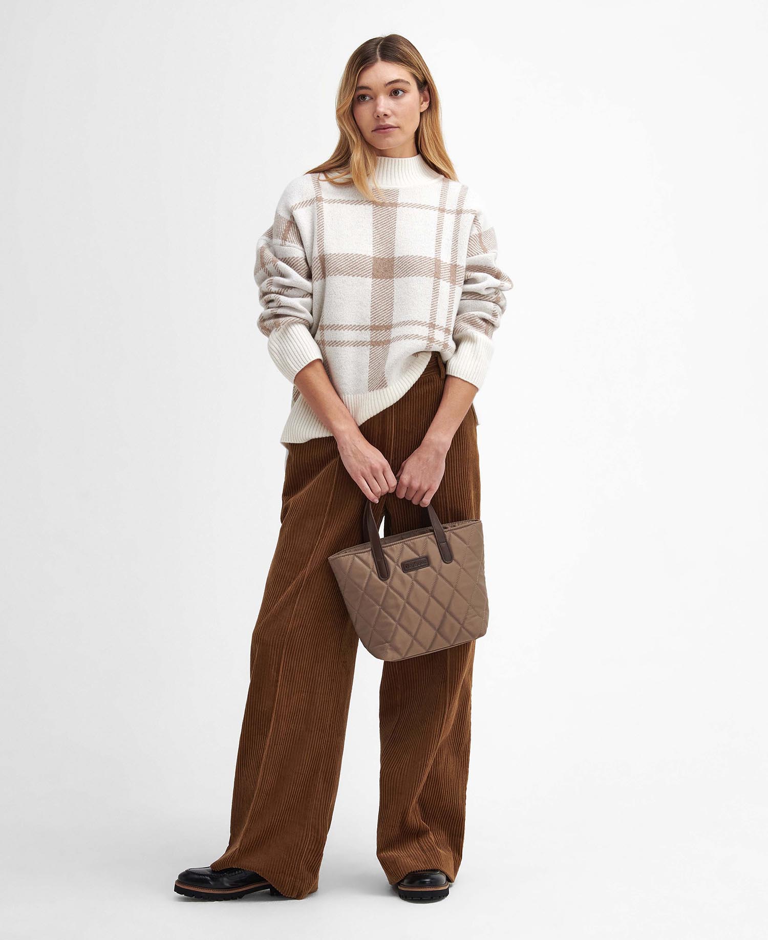 Deanna Tartan High Neck Jumper