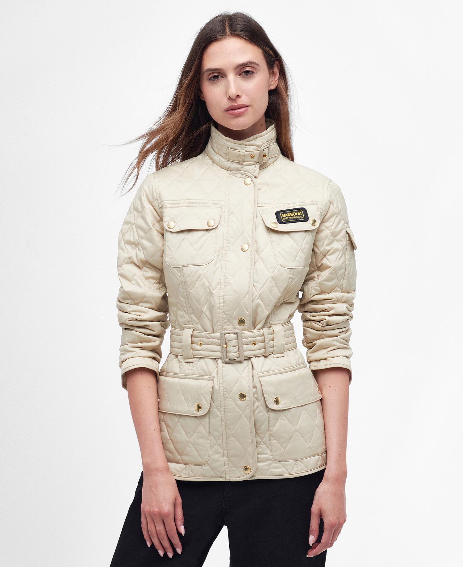 B.Intl International Quilted Jacket in Beige