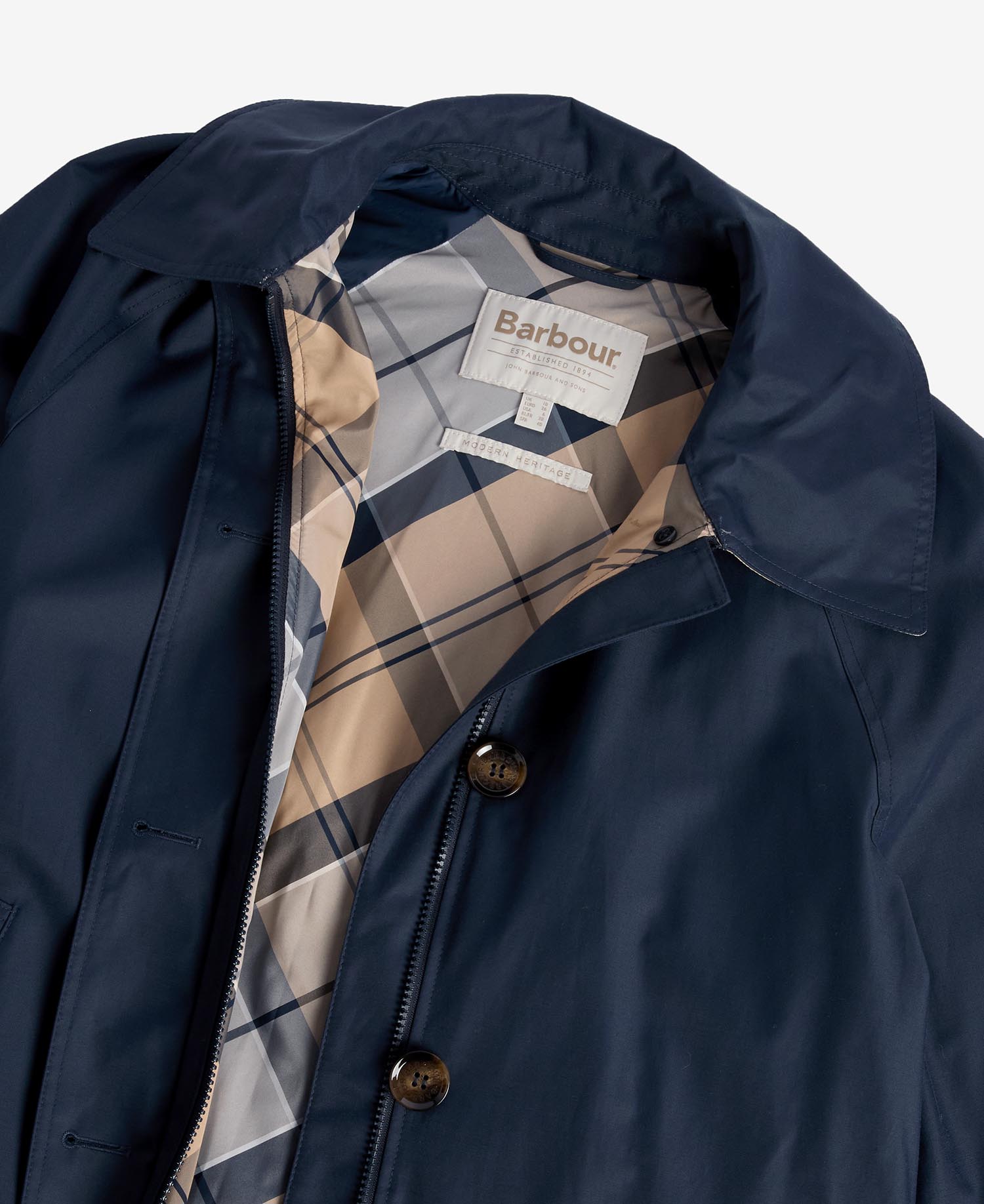 Shop the Barbour Beatrix Showerproof Trench Coat in Navy Shop the Barbour Beatrix Showerproof Trench Coat in Navy