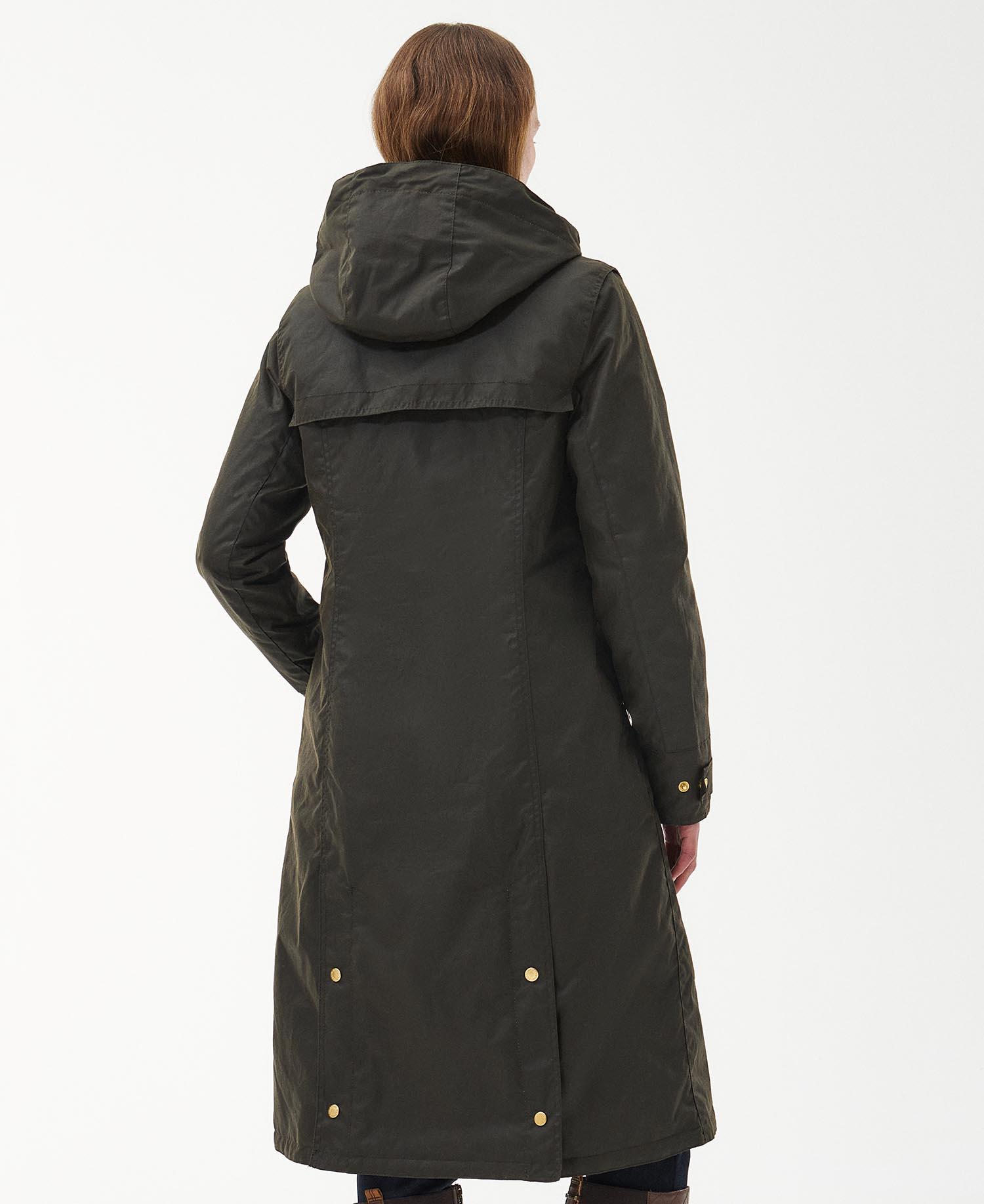 Ladies long wax coat sale