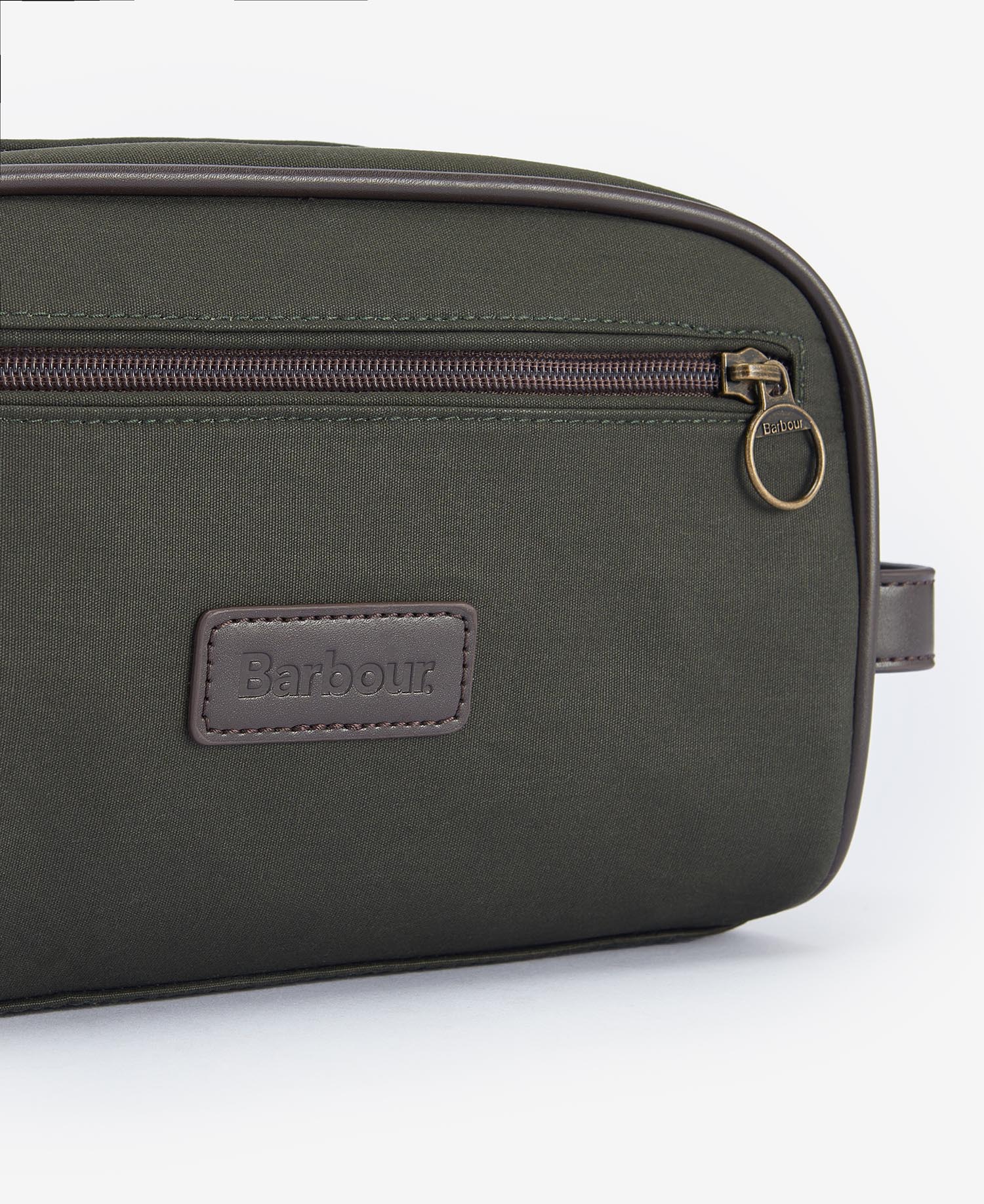 Barbour Wax Washbag in Olive Barbour