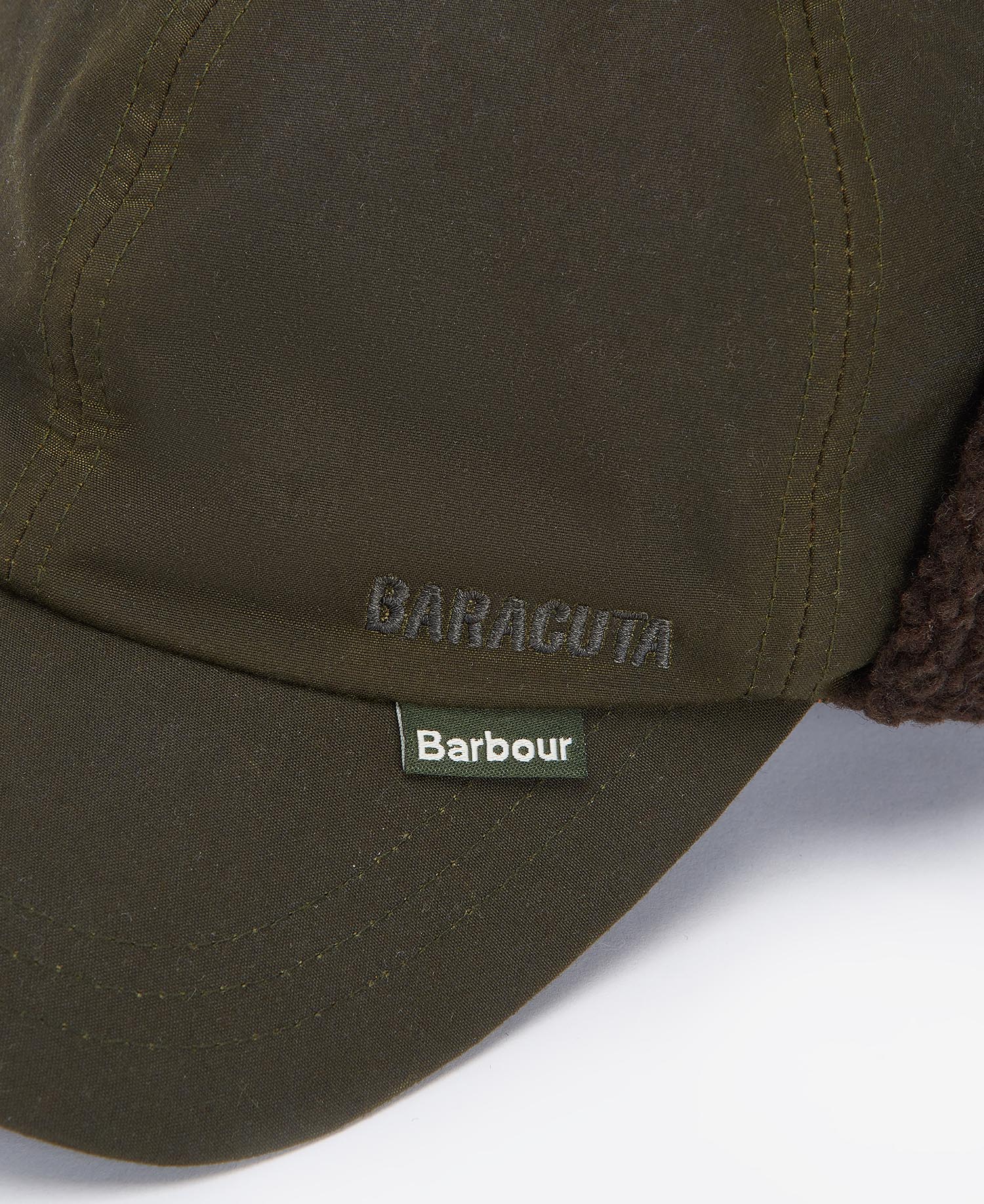 Shop the Barbour x Baracuta Waxed Trapper Hat in Green today