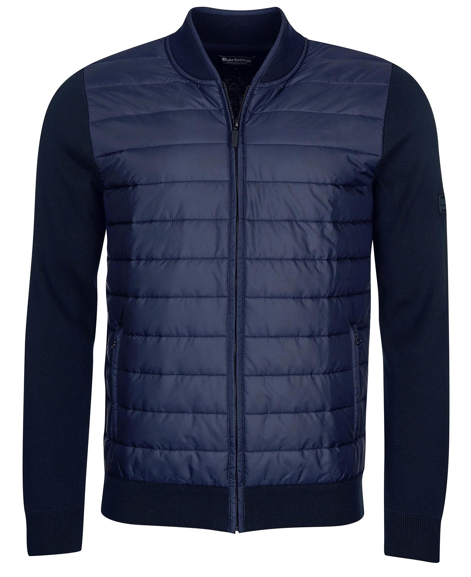 Barbour international baffle shop zip through jacket