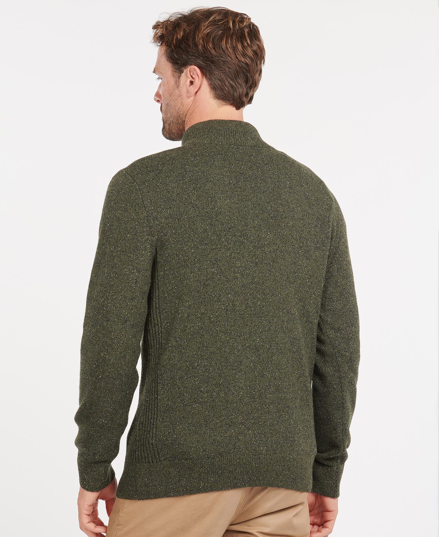 Barbour Tisbury Half Zip in Dark Seaweed Barbour