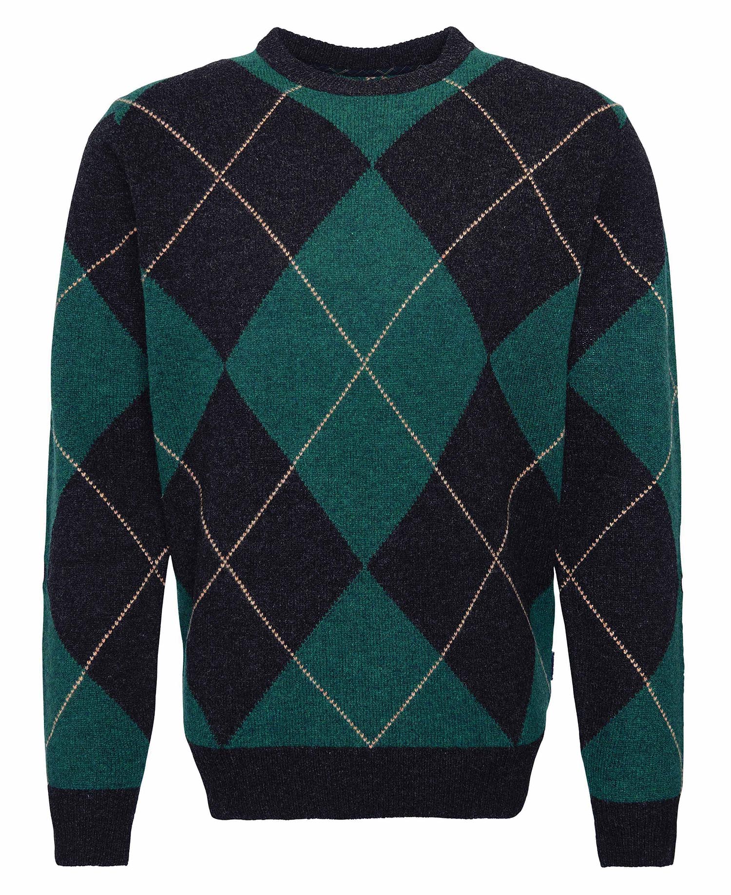Shop the Barbour Sutherwell Argyle Crew Neck Jumper in Black today. Barbour