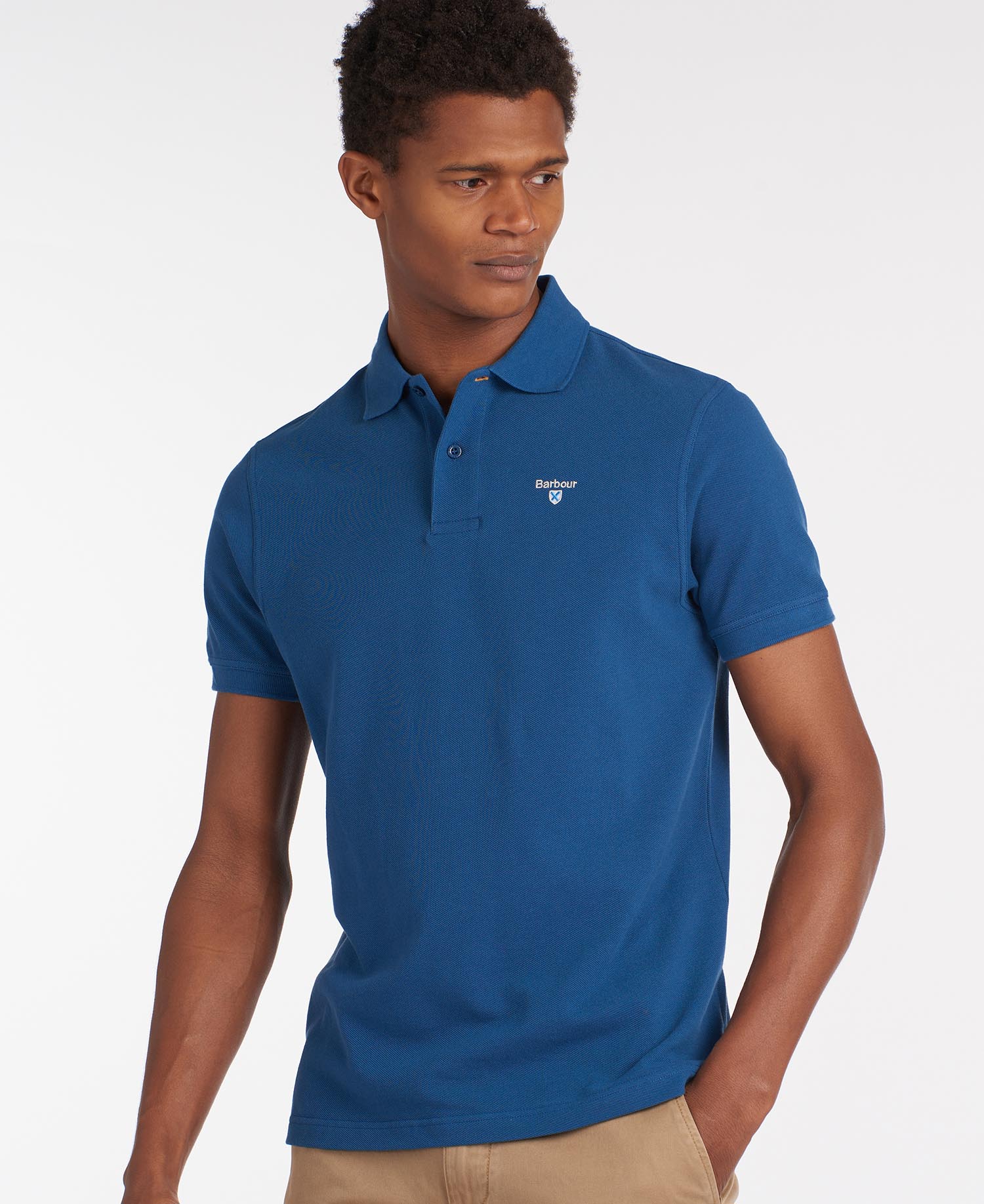 Barbour Heritage Men#39;s Sports Polo - Grey Marl