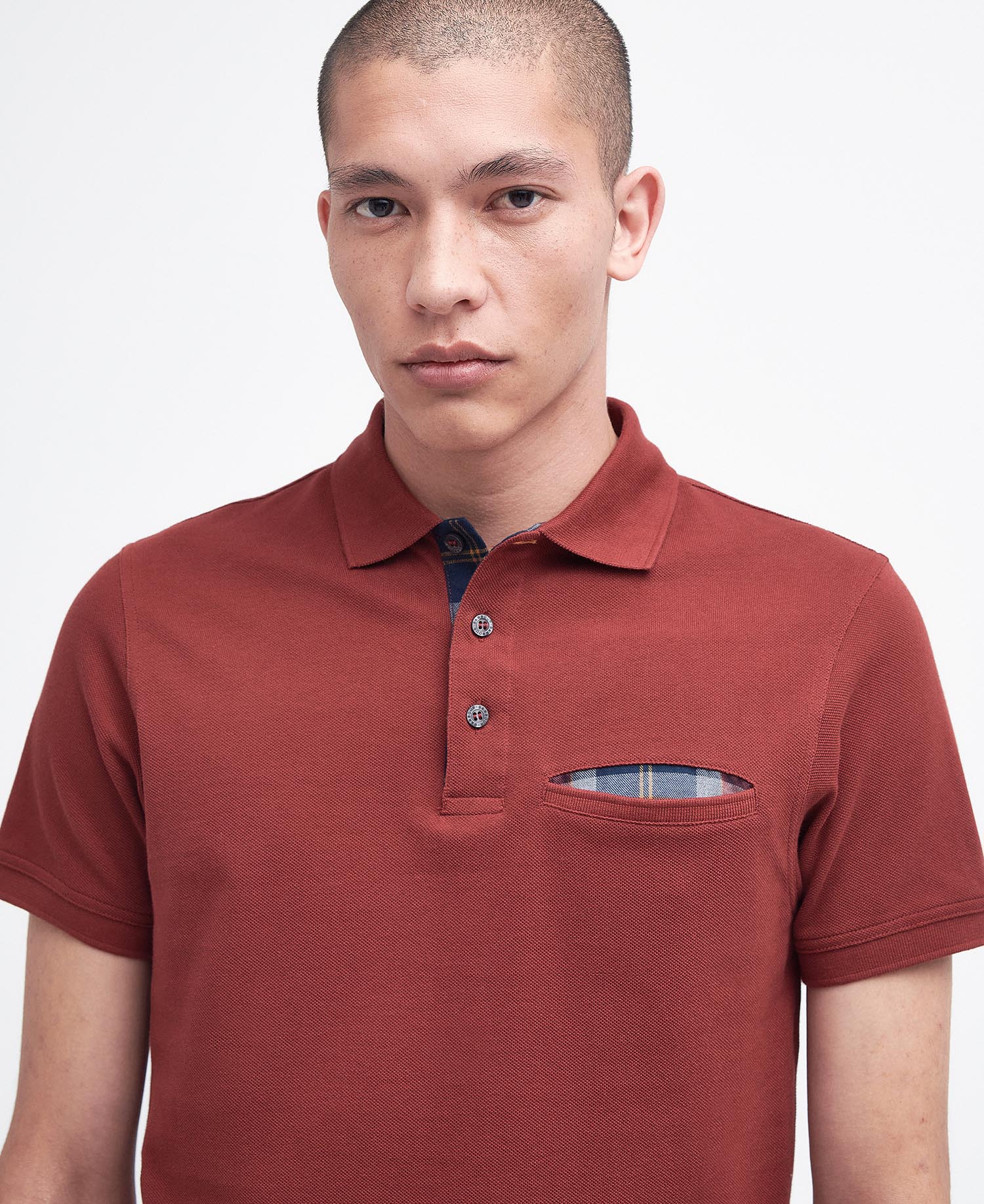 Barbour polo top red