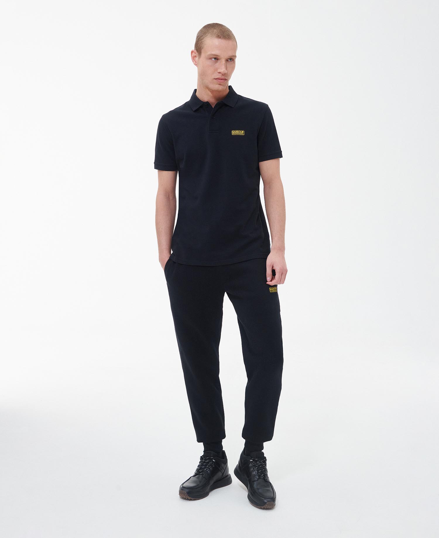 Black barbour polo shirt shop
