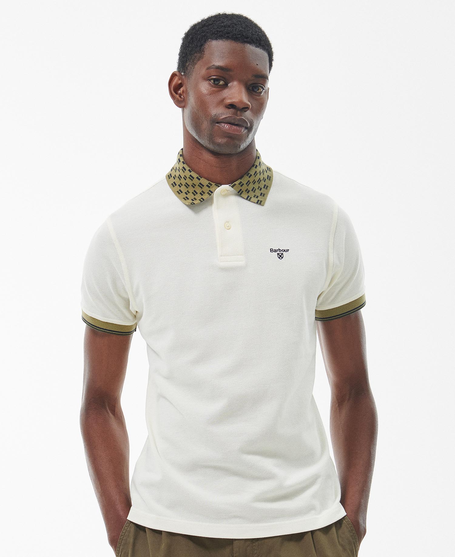 Barbour polo mens white new arrivals