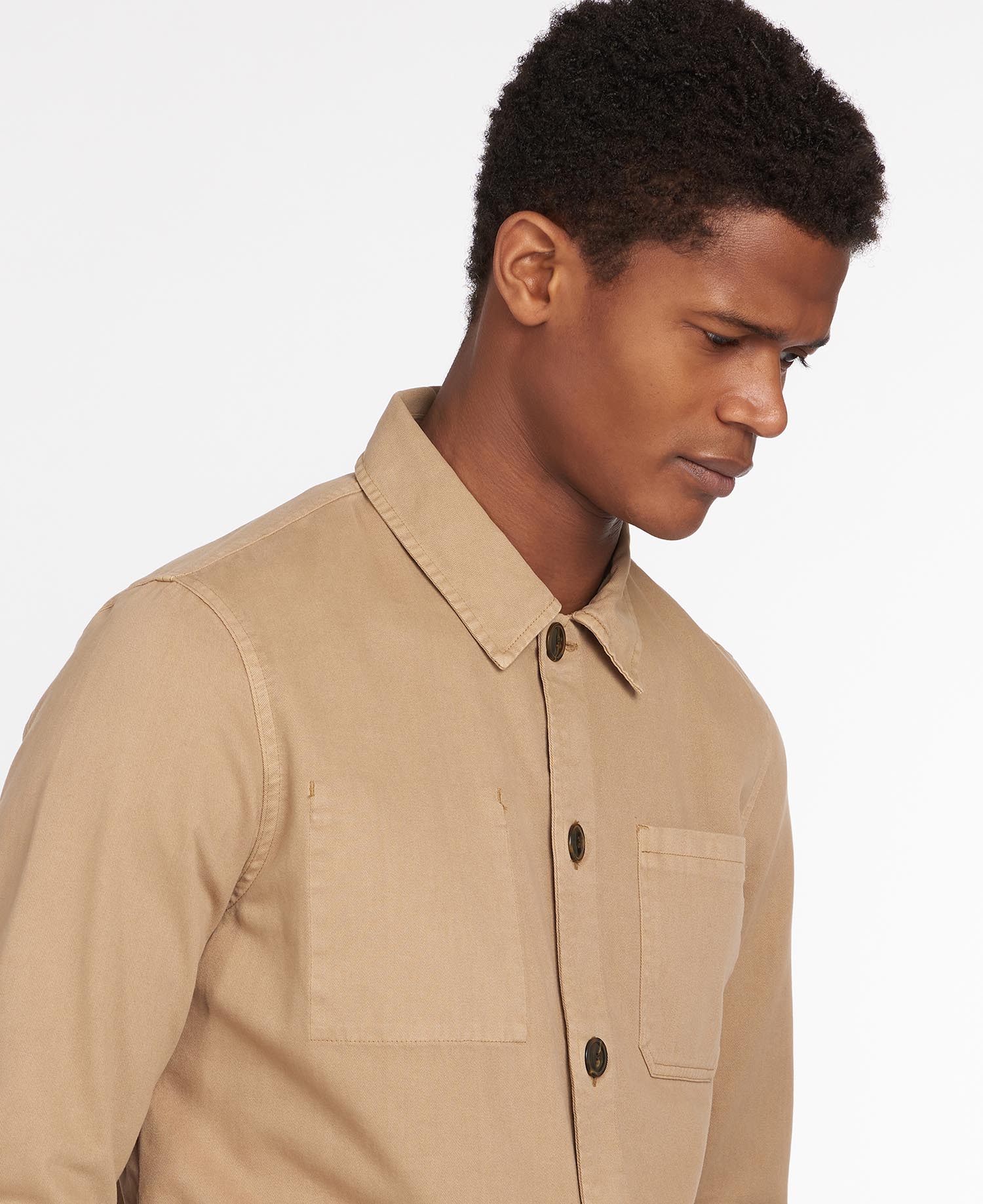 Barbour Dene Overshirt in Stone Barbour