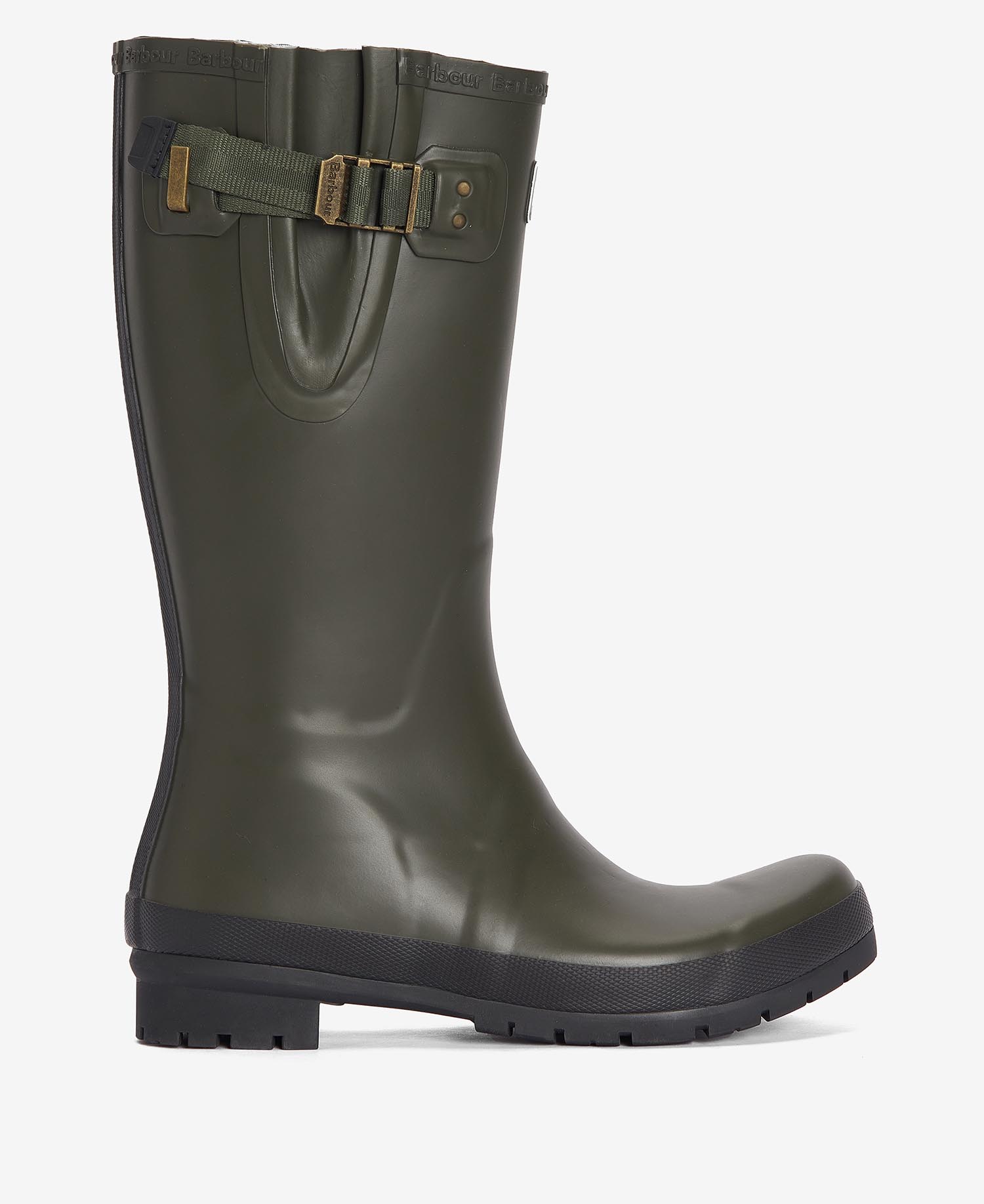 Shop the Barbour Cirrus Wellingtons in Olive Barbour