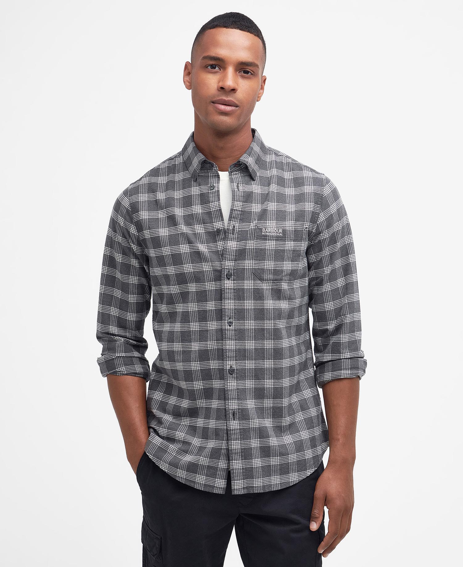 Barbour international mens sales Grey