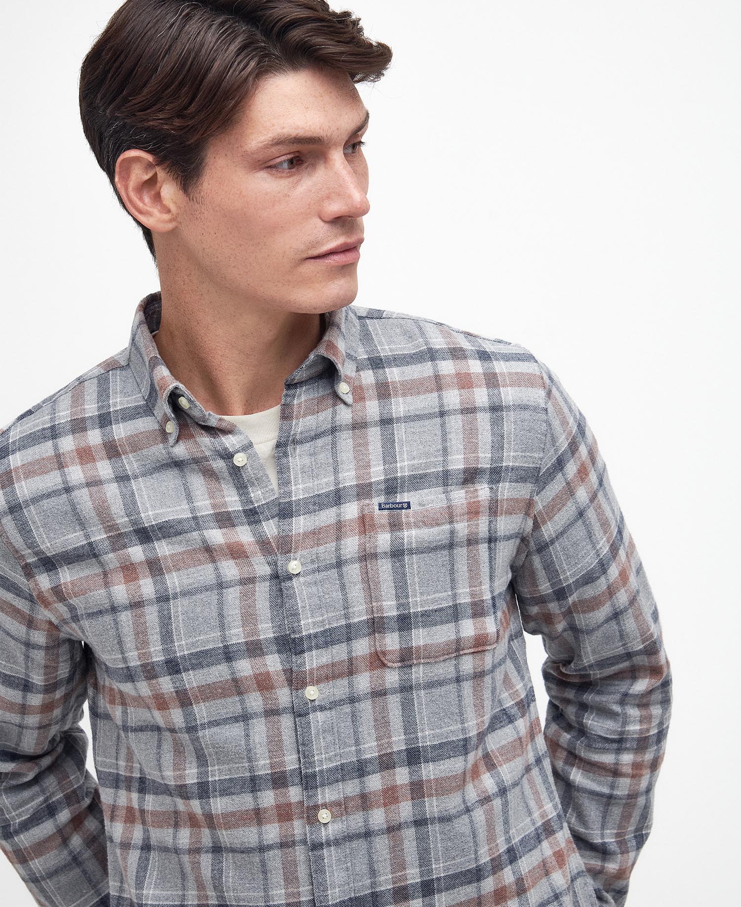 Barbour shirts cheap mens Grey
