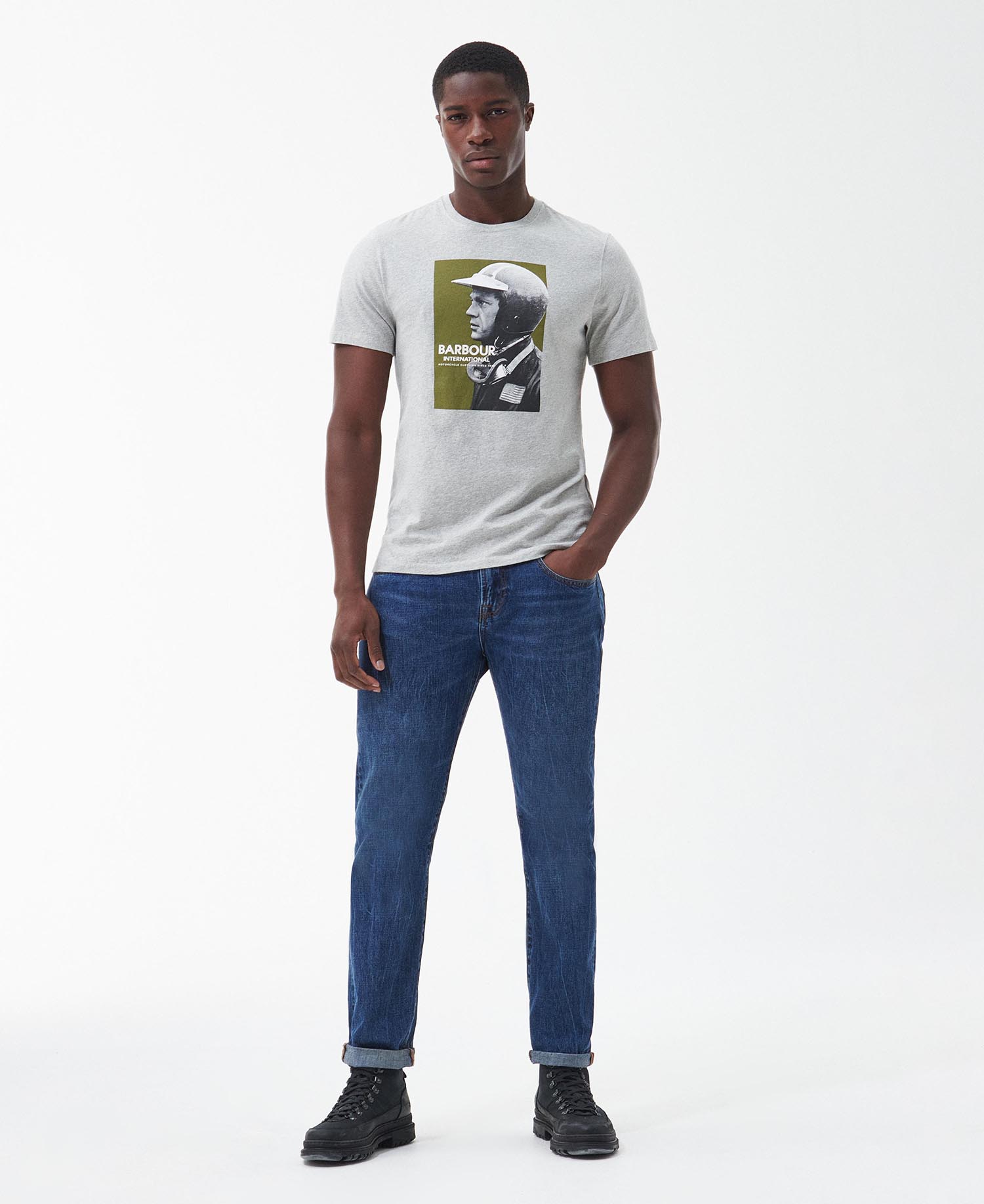 Barbour slim fit t shirt sale