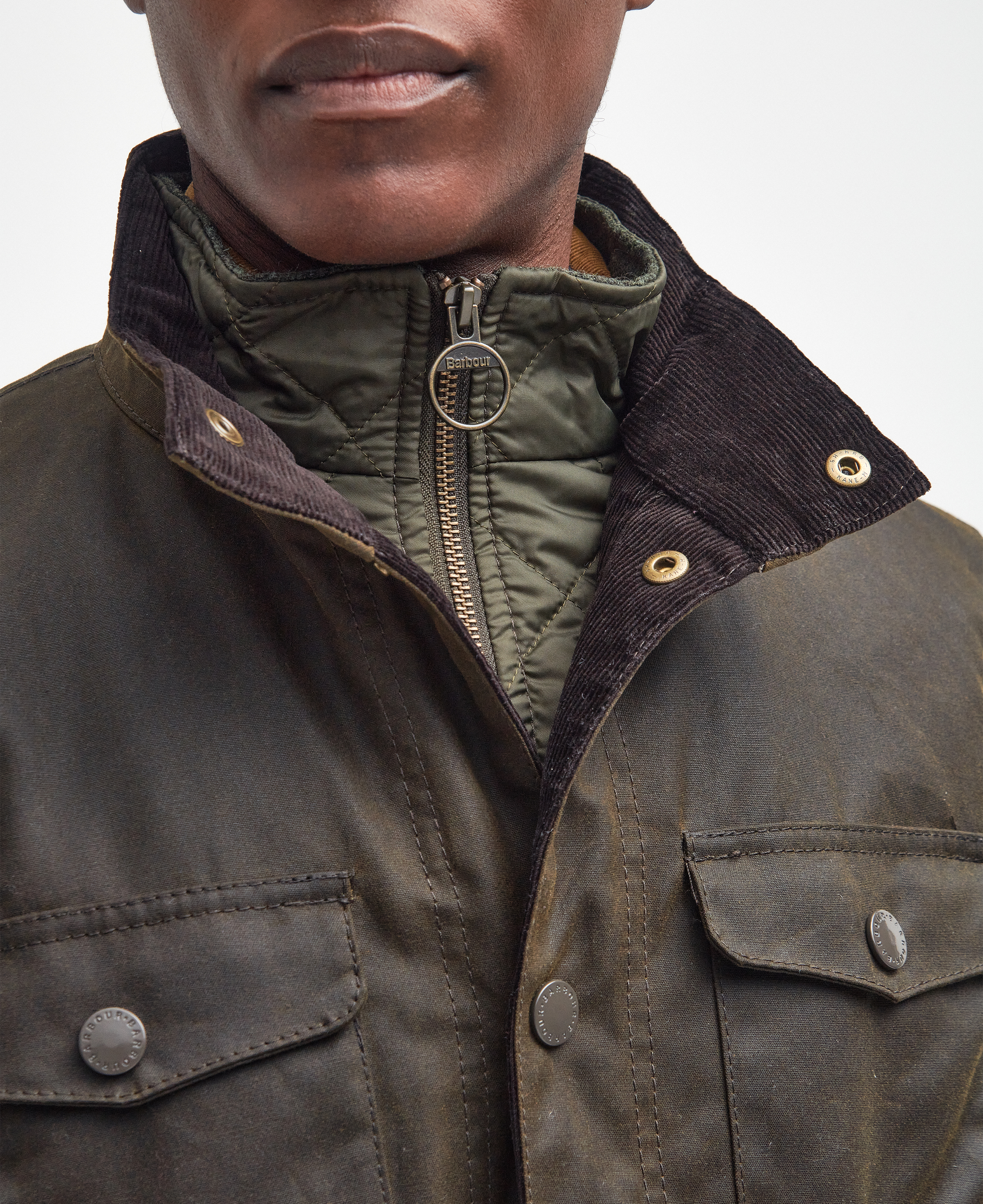 Barbour Ogston Wax Jacket in Olive | Barbour
