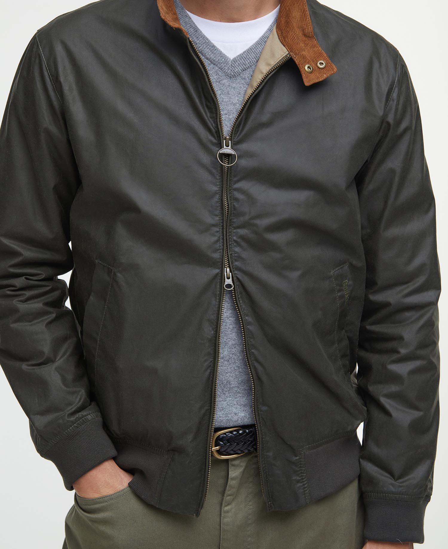 Barbour Lightweight Royston Waxed Cotton Jacket in Green Barbour