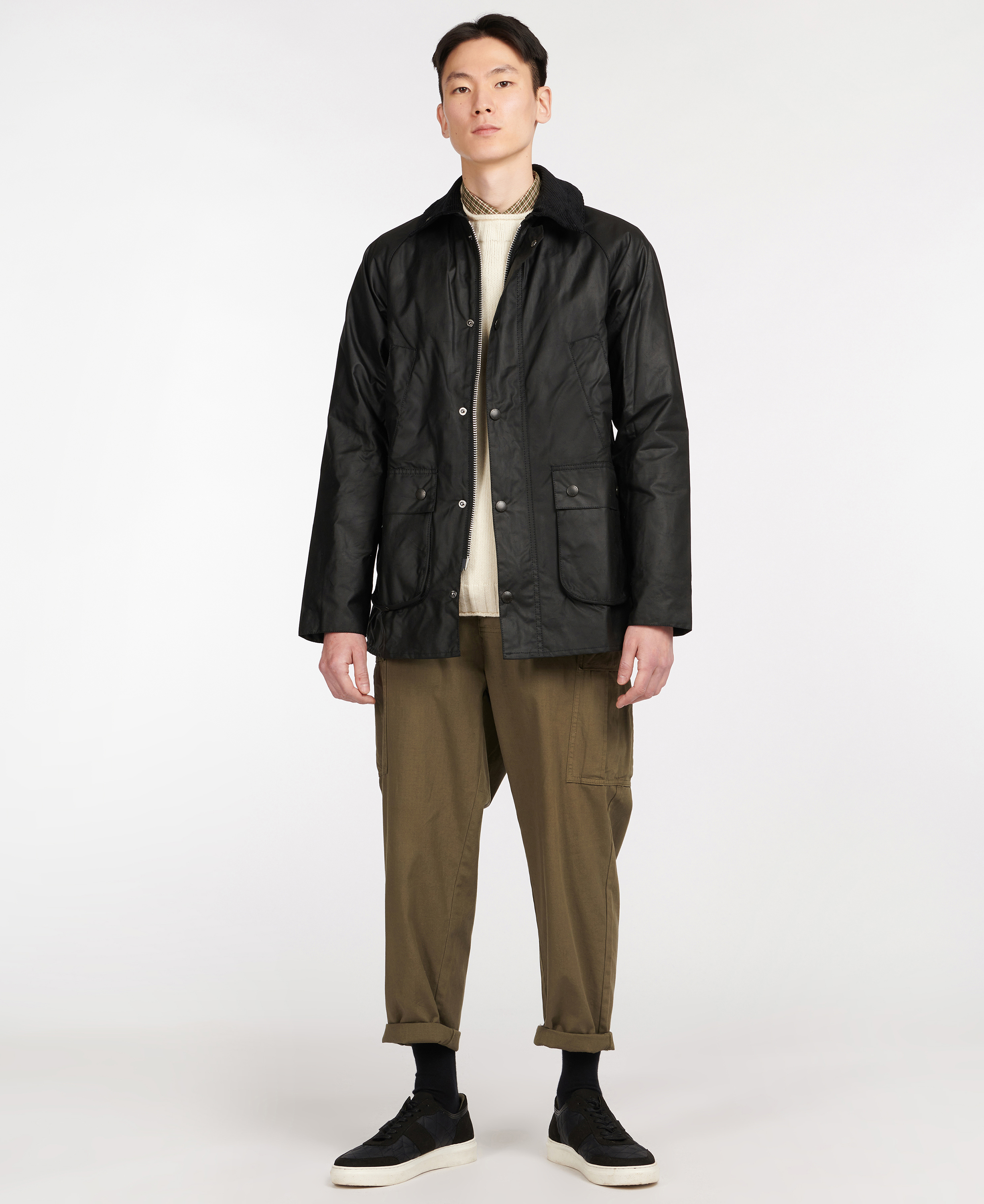 Barbour SL Bedale Waxed Cotton Jacket in Black | Barbour