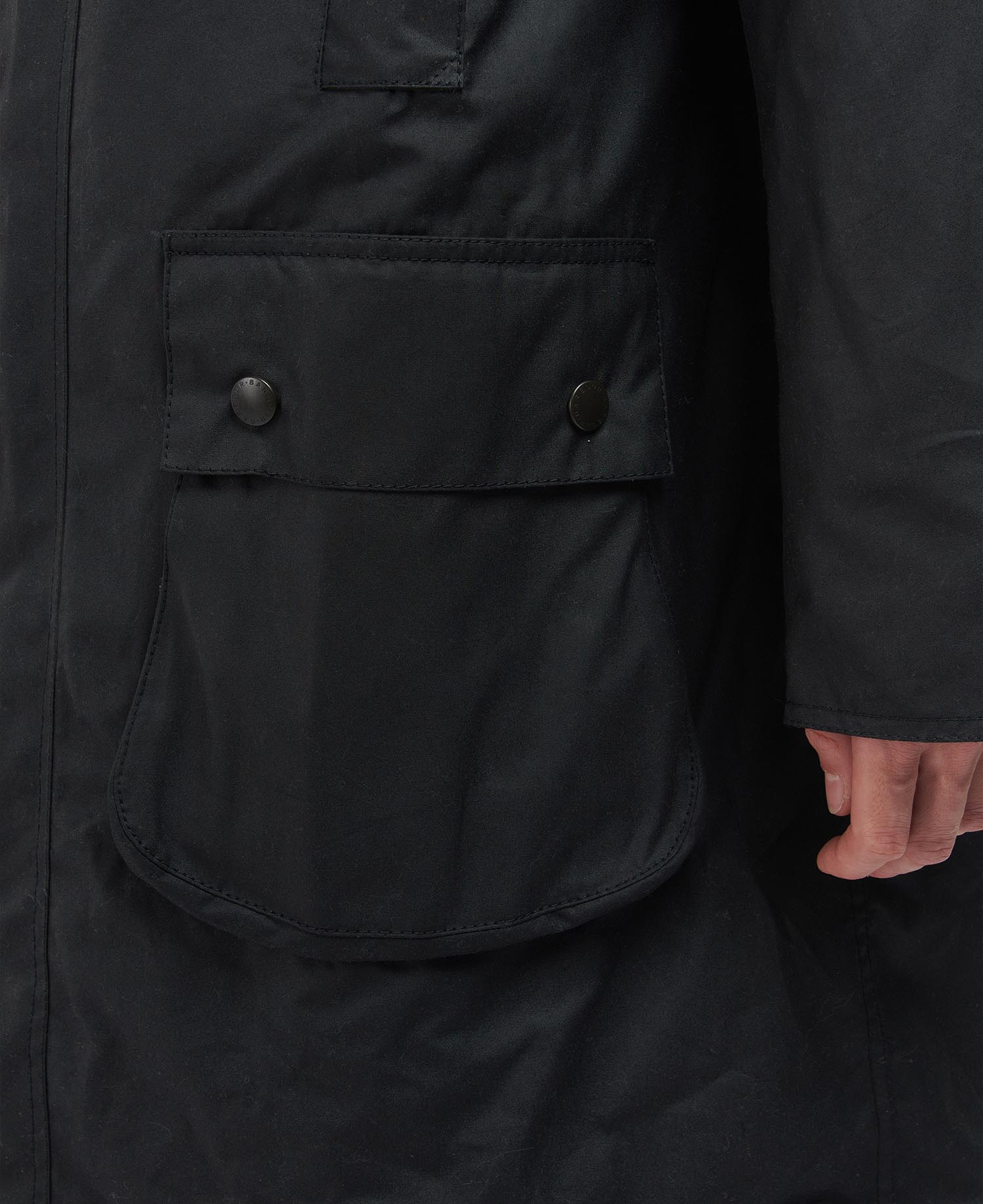 Shop the Barbour OS Border Wax Jacket in Black today. | Barbour