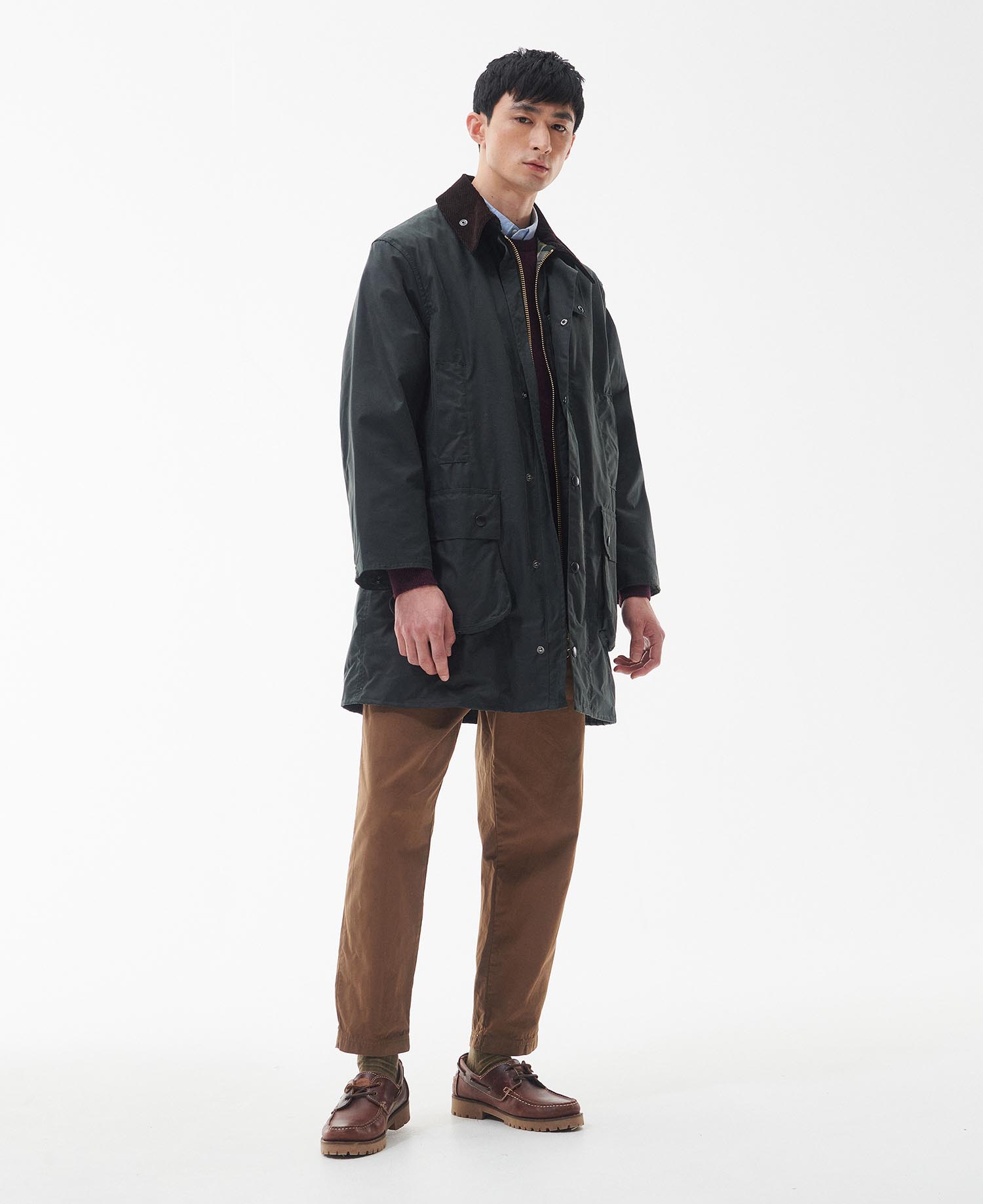Shop the Barbour OS Border Wax Jacket in Green today. Barbour