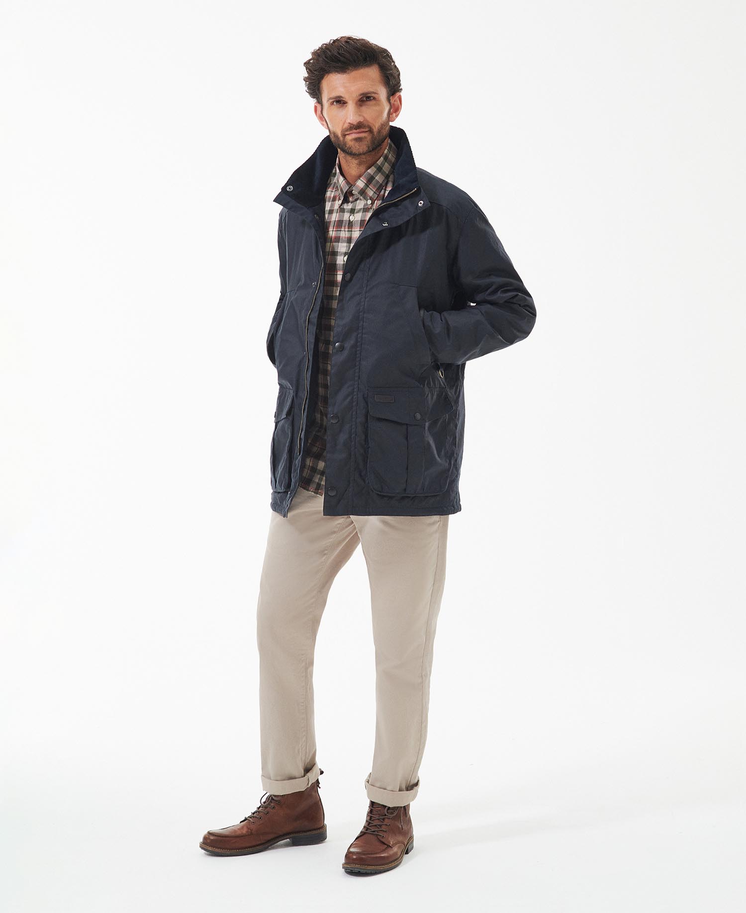 Shop the Barbour Brockstone Wax Jacket in Navy today. Barbour